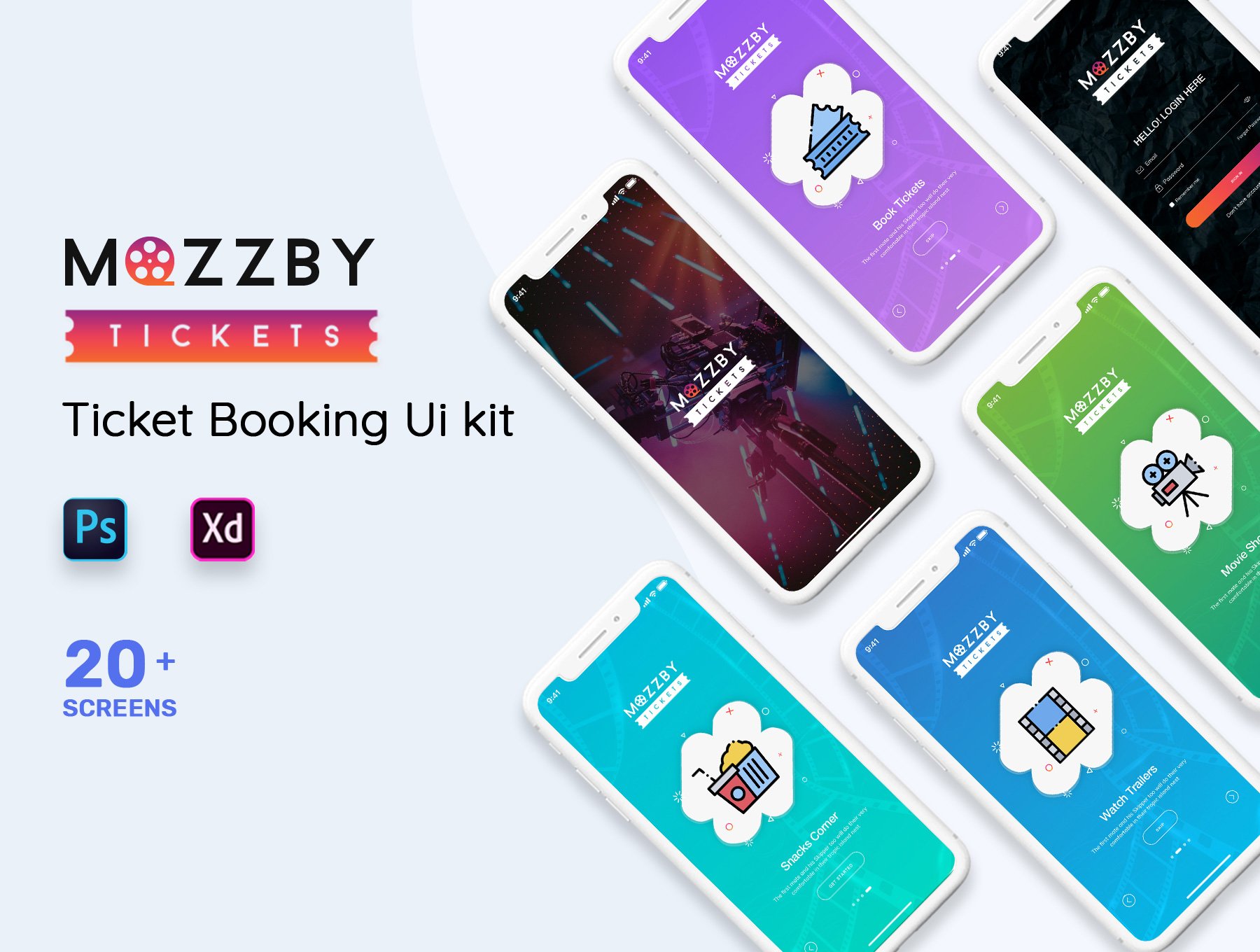Mozzby Mobile App UI Kit
