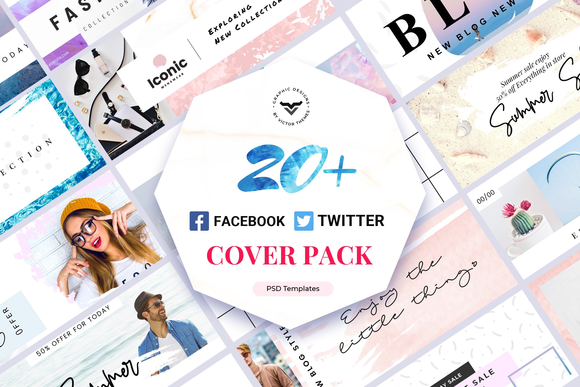 Facebook & Twitter Cover Template