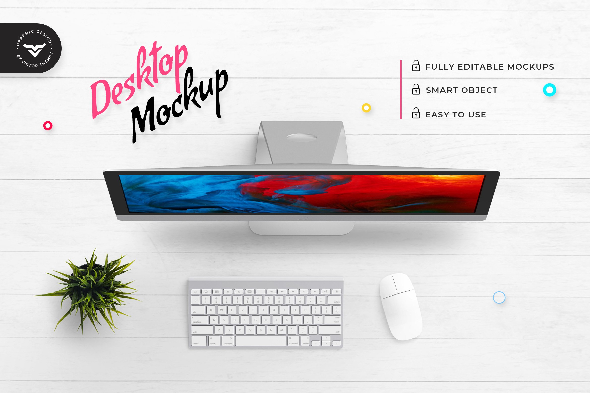 Top view Desktop Mockup