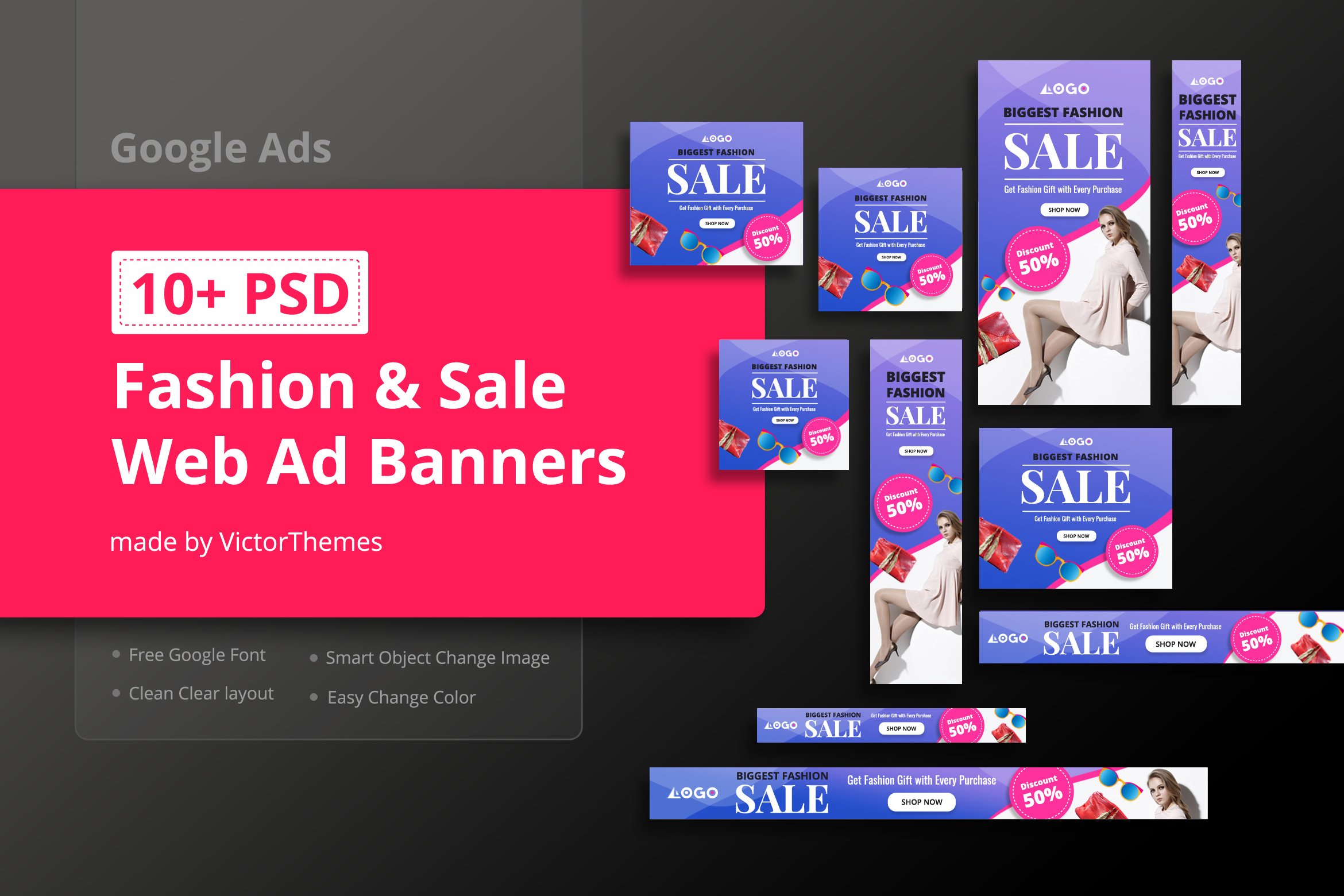 Fashion & Sale Web Ads Banners