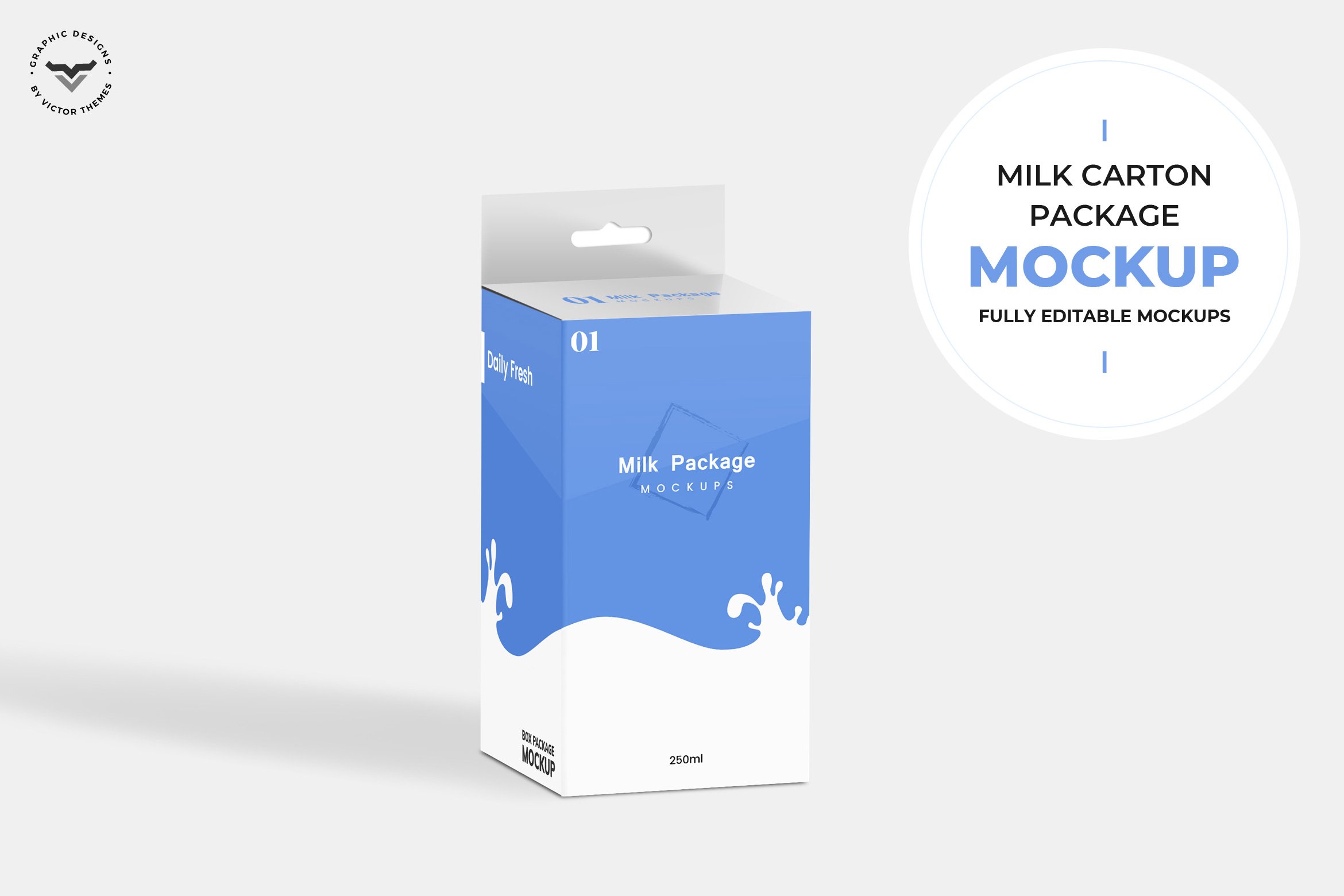 Milk Carton Package Mockups