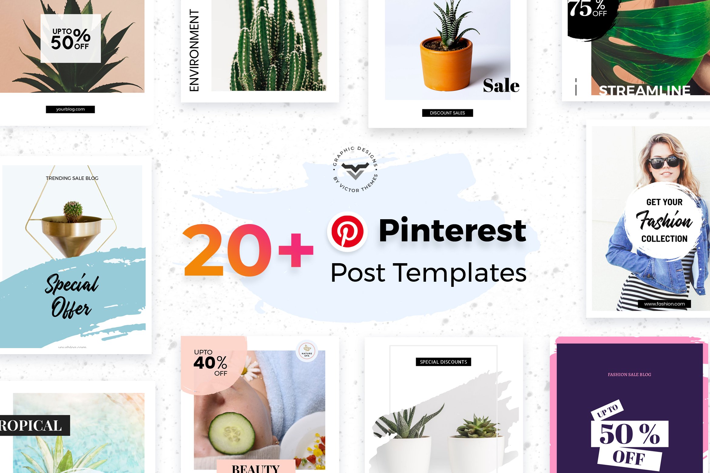 Pinterest Social Media Templates