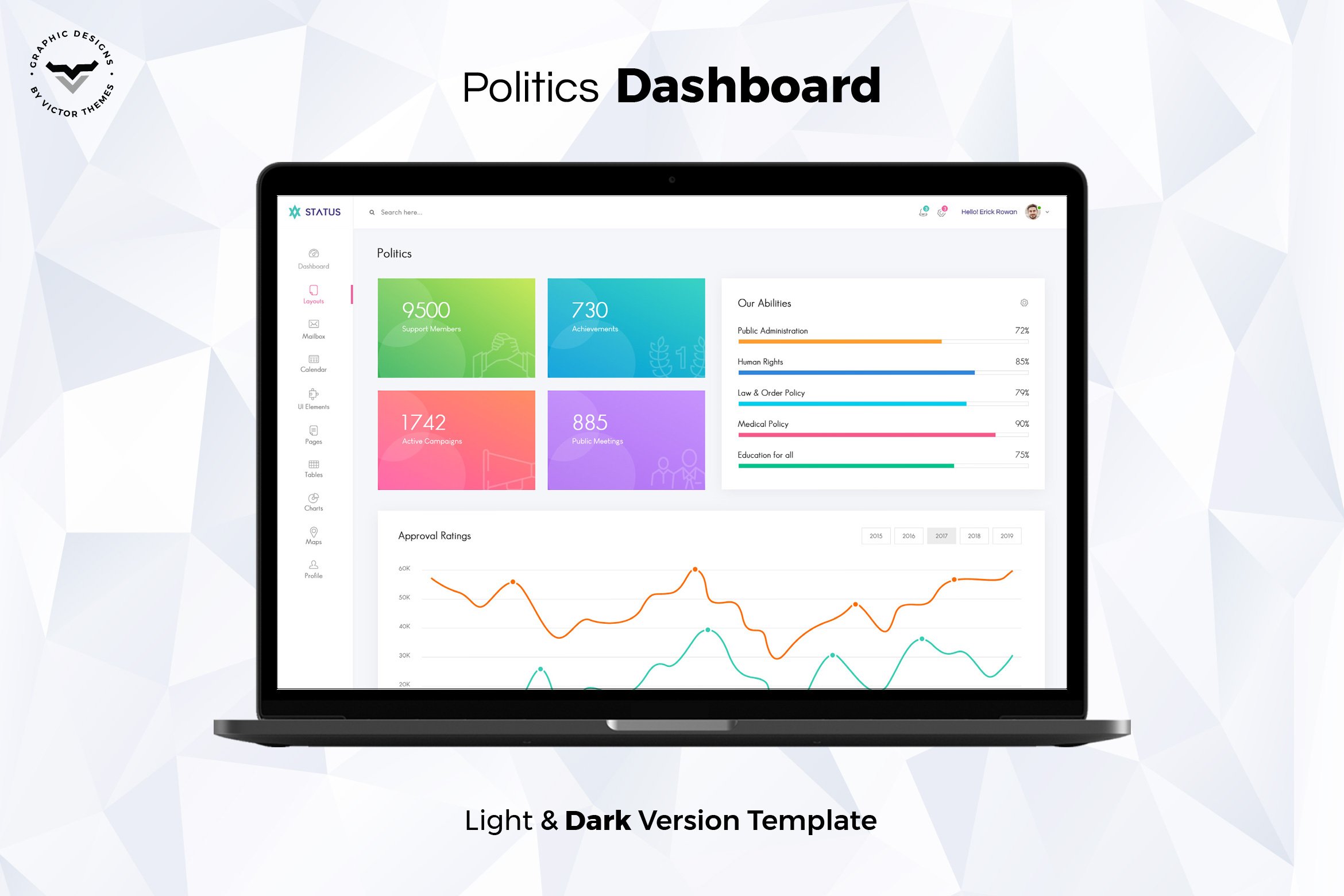 Politics Admin Dashboard UI Kit