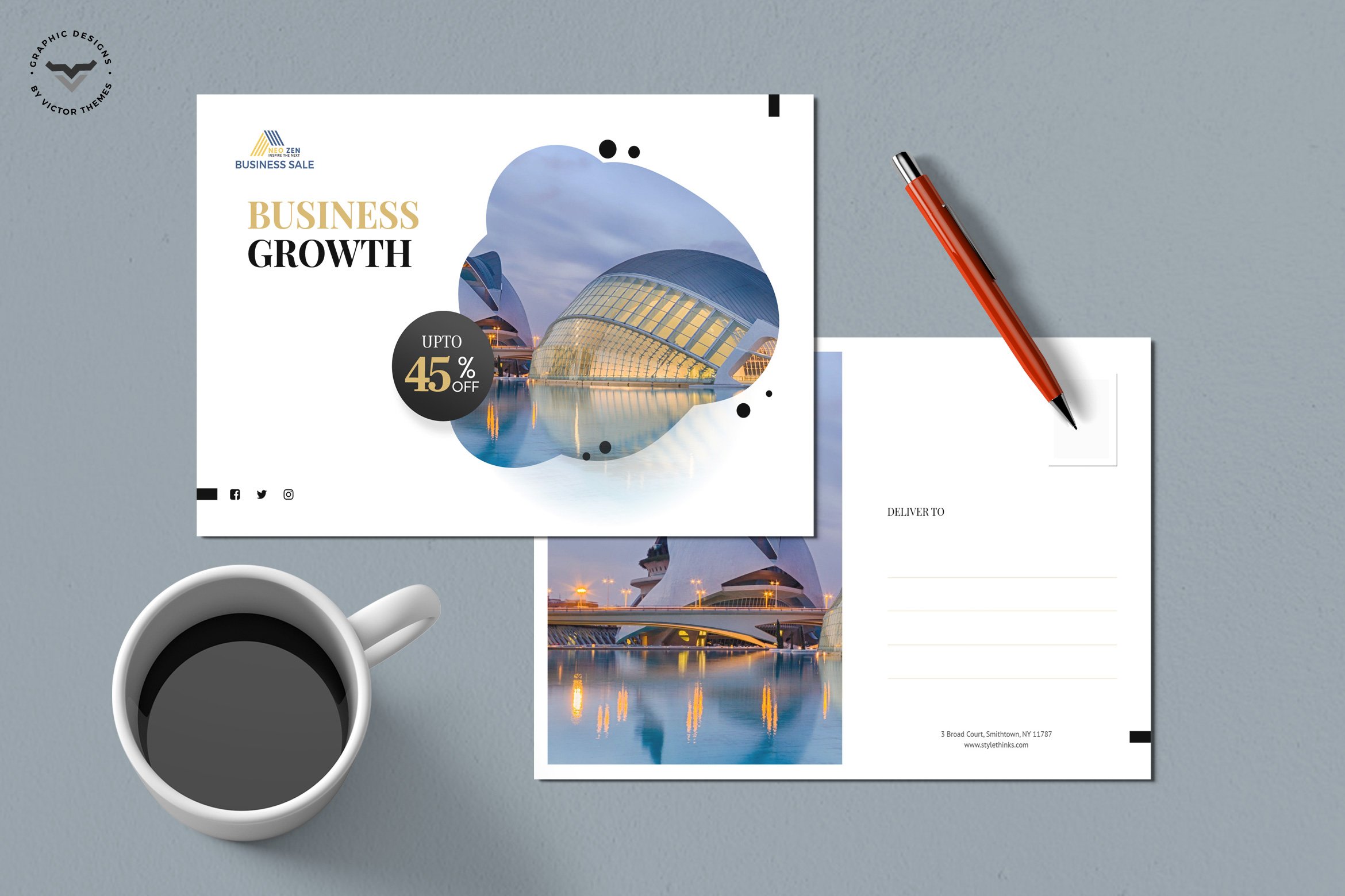 Business Post Card Template