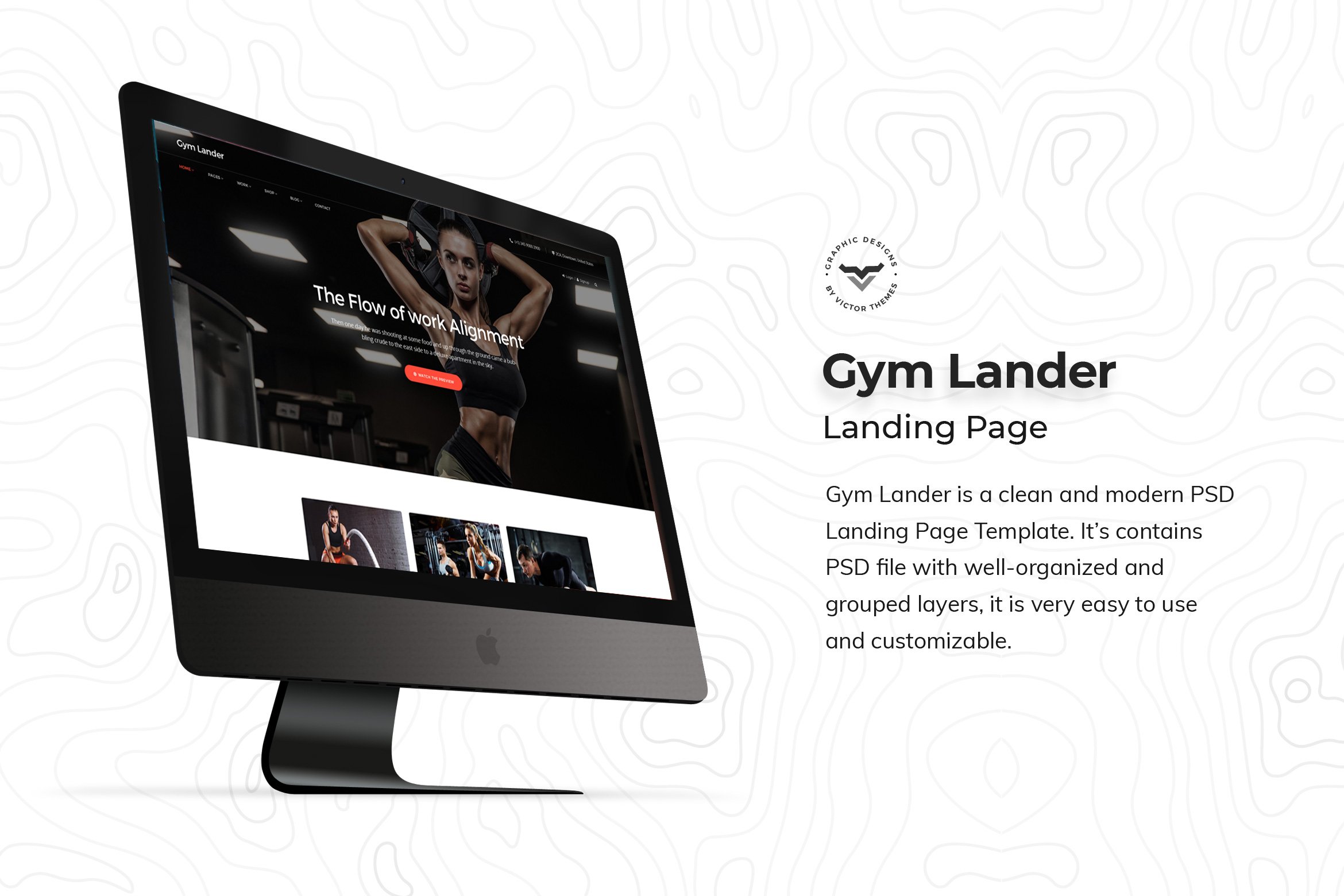 Gym Landing Page PSD Templates