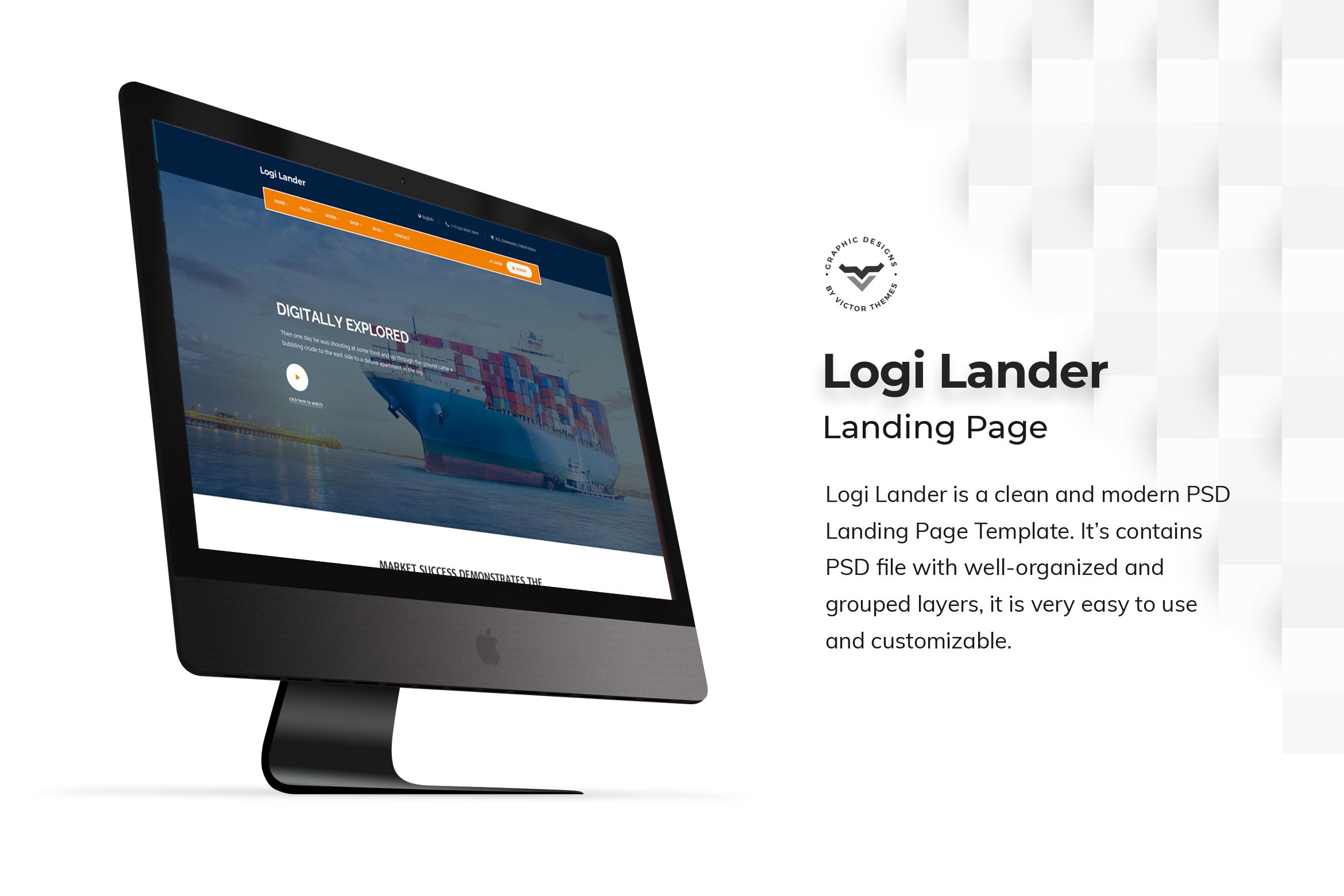 Logistics Landing Page PSD Templates