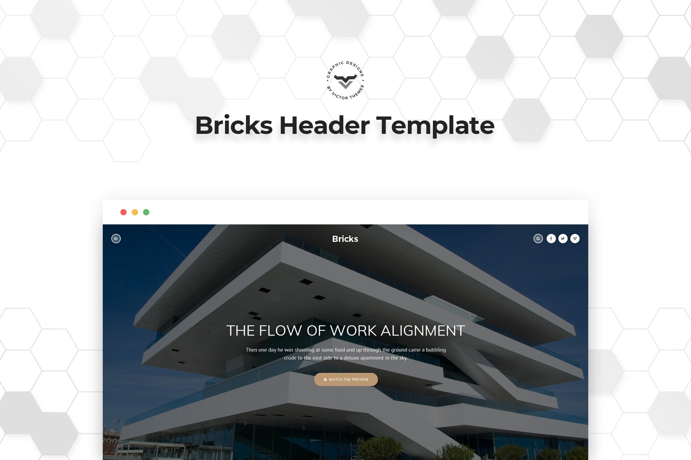 Brick Header PSD Templates