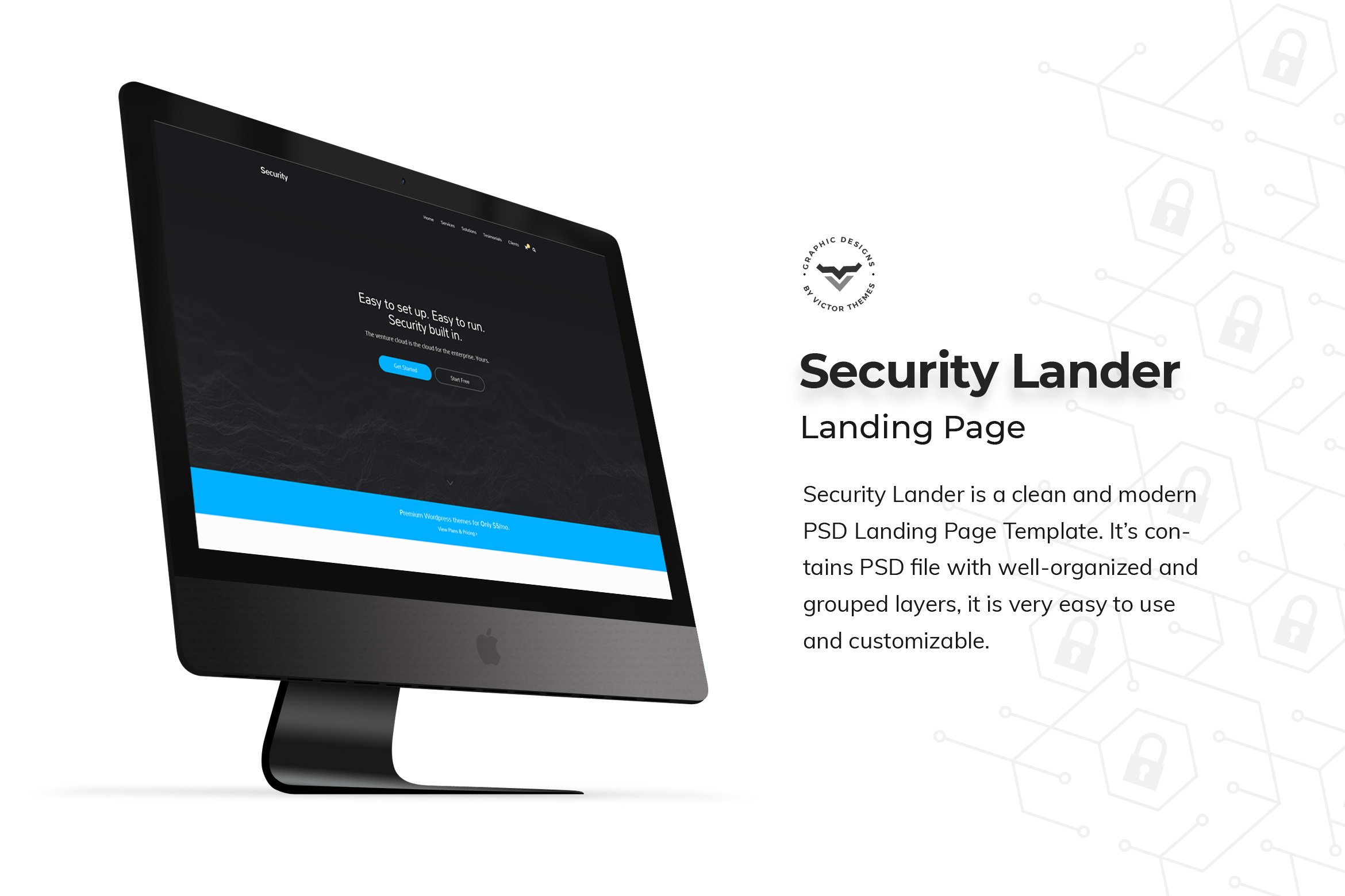 Security Landing Page PSD Templates