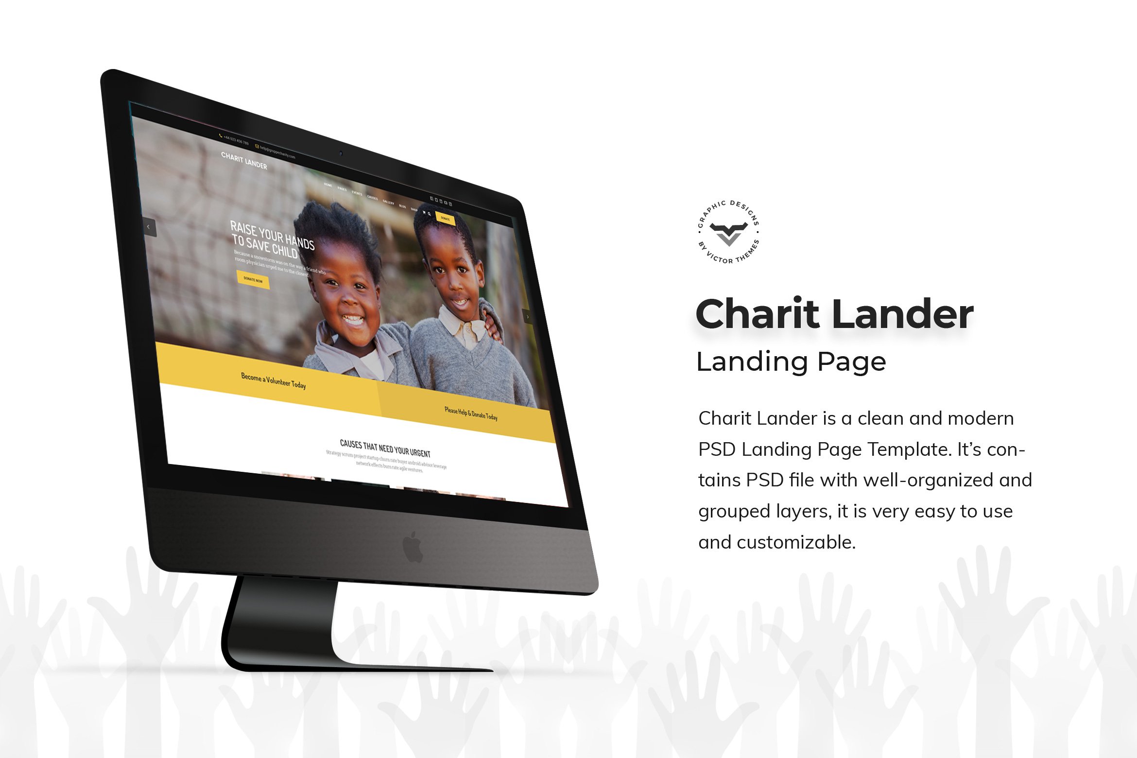 Charity Landing Page PSD Templates