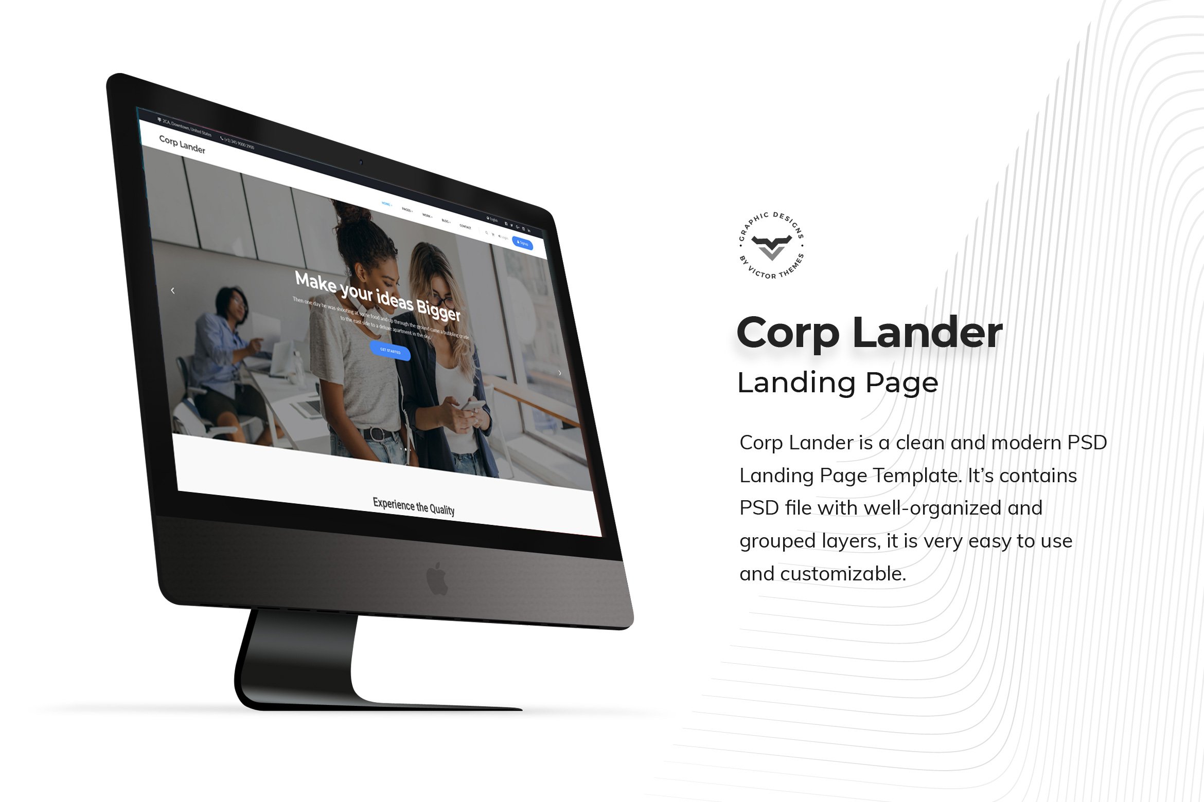 Corporate Landing Page PSD Templates