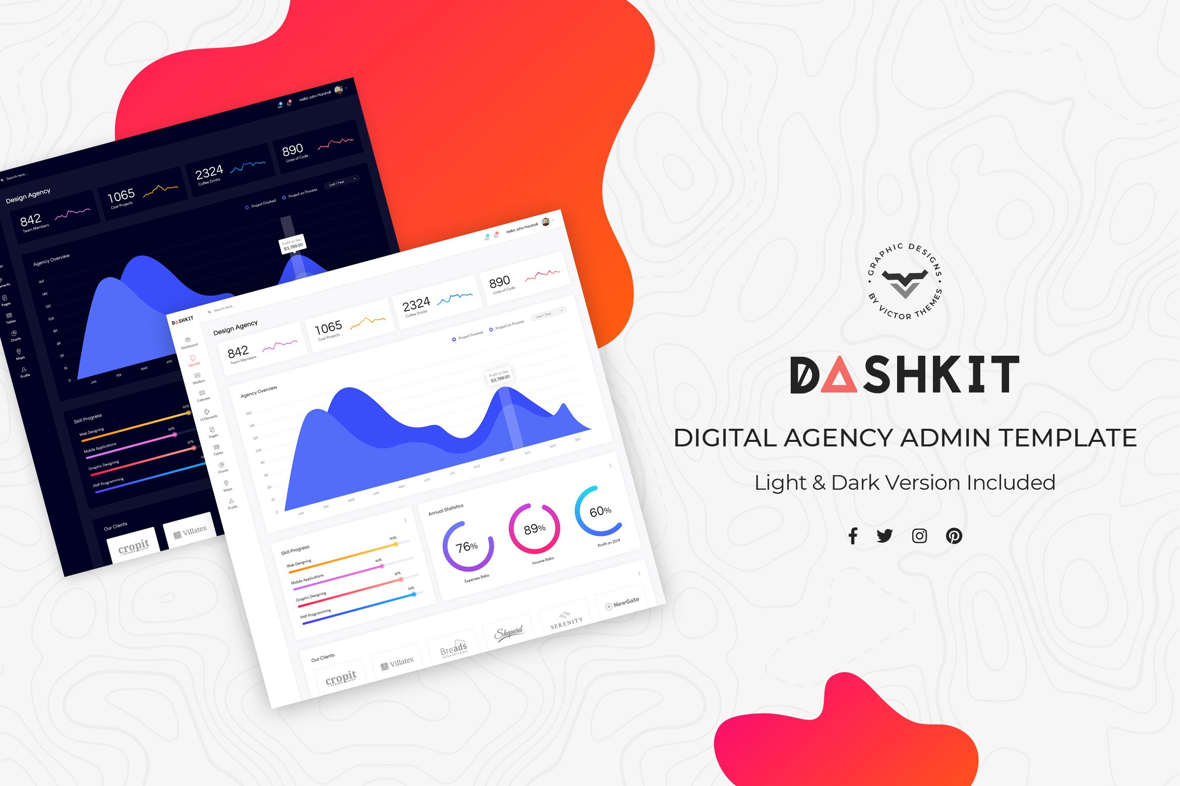 Digital Agency Admin Dashboard UI Kit