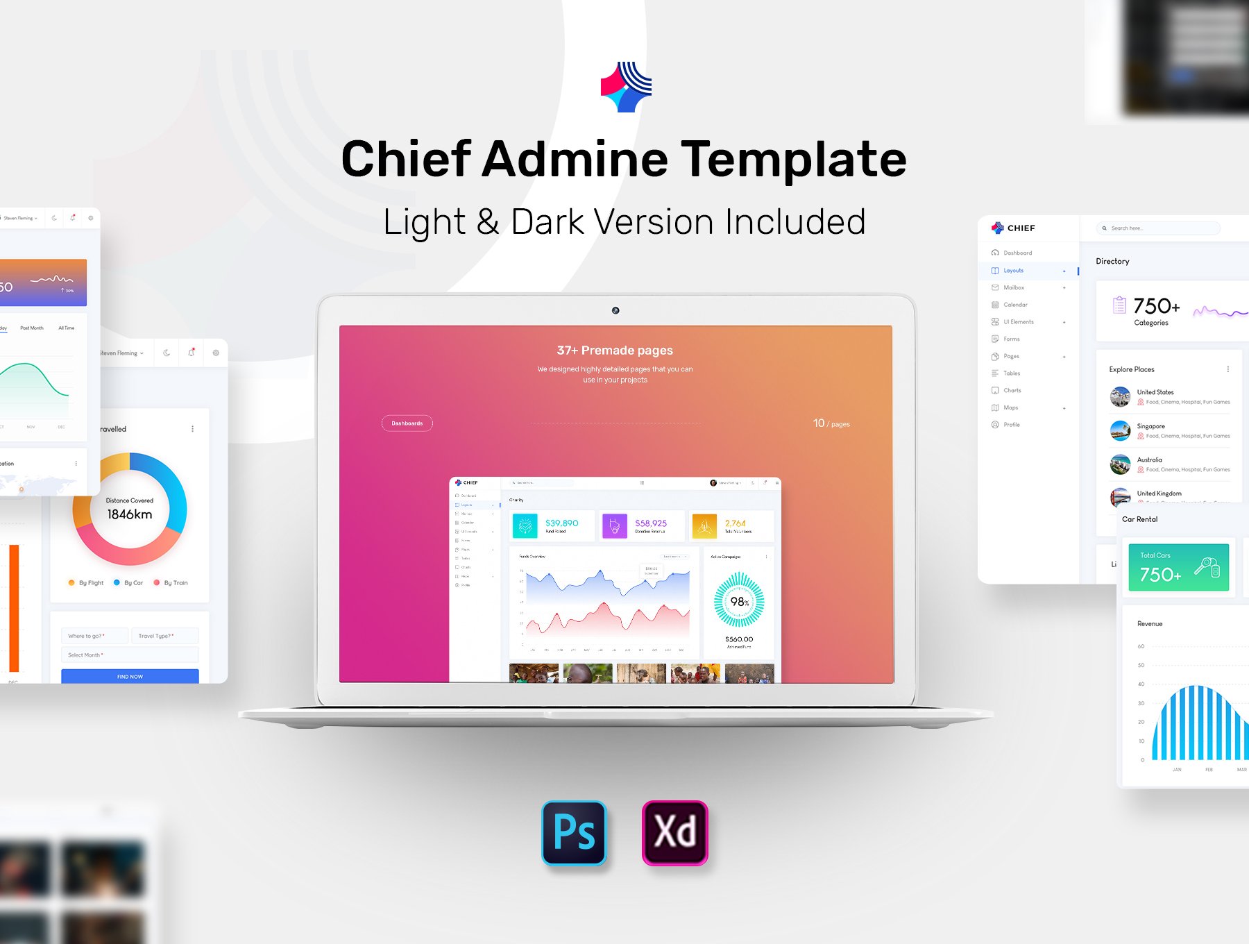 Chief – Admin Dashboard PSD Template