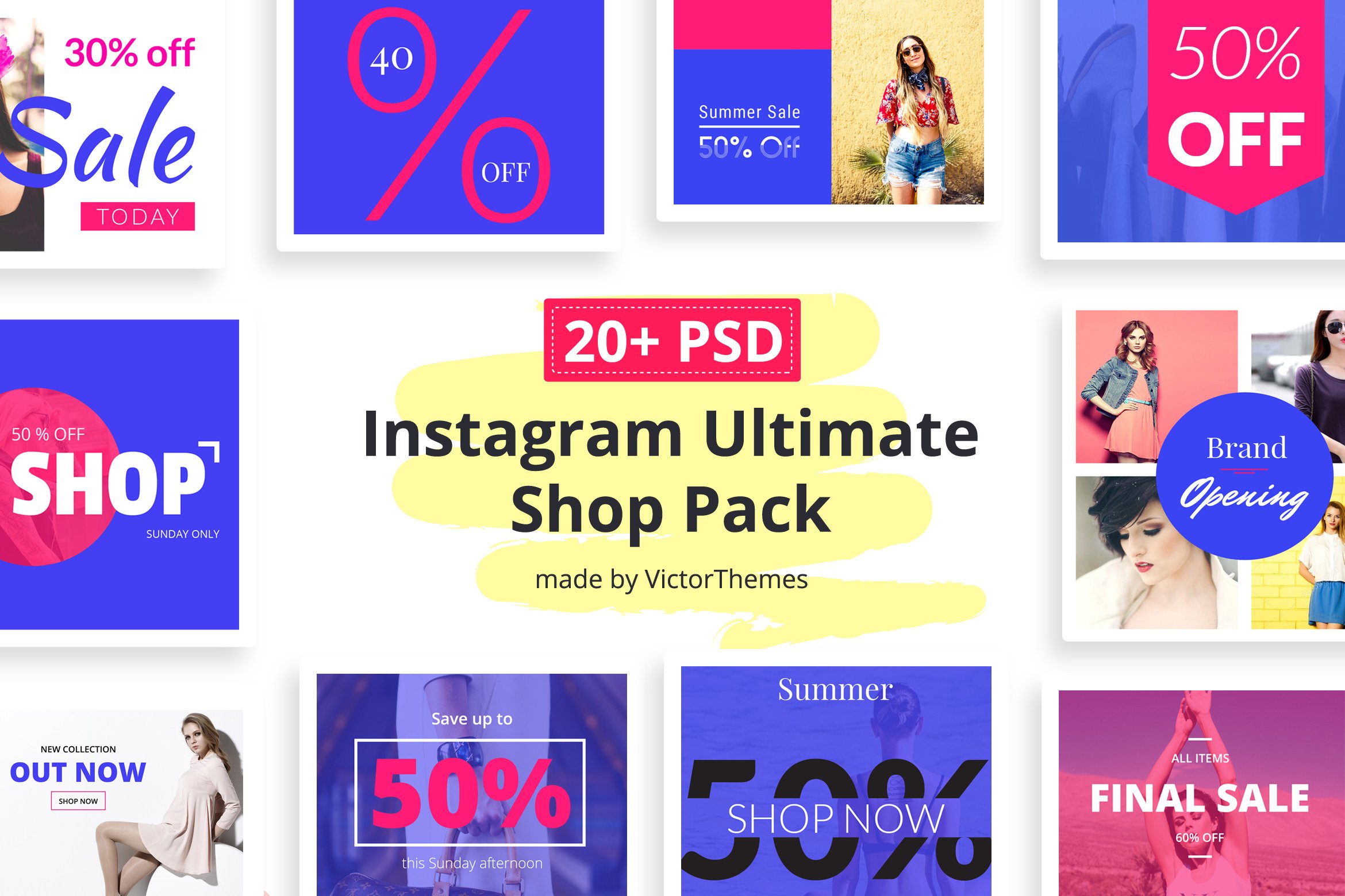 Instagram Social Media Shop Pack