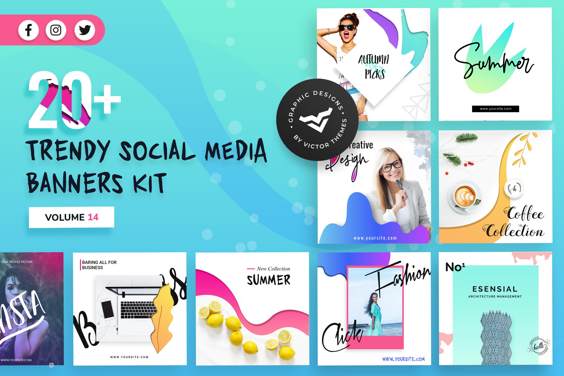 Social Media Banners Kit Volume XIV