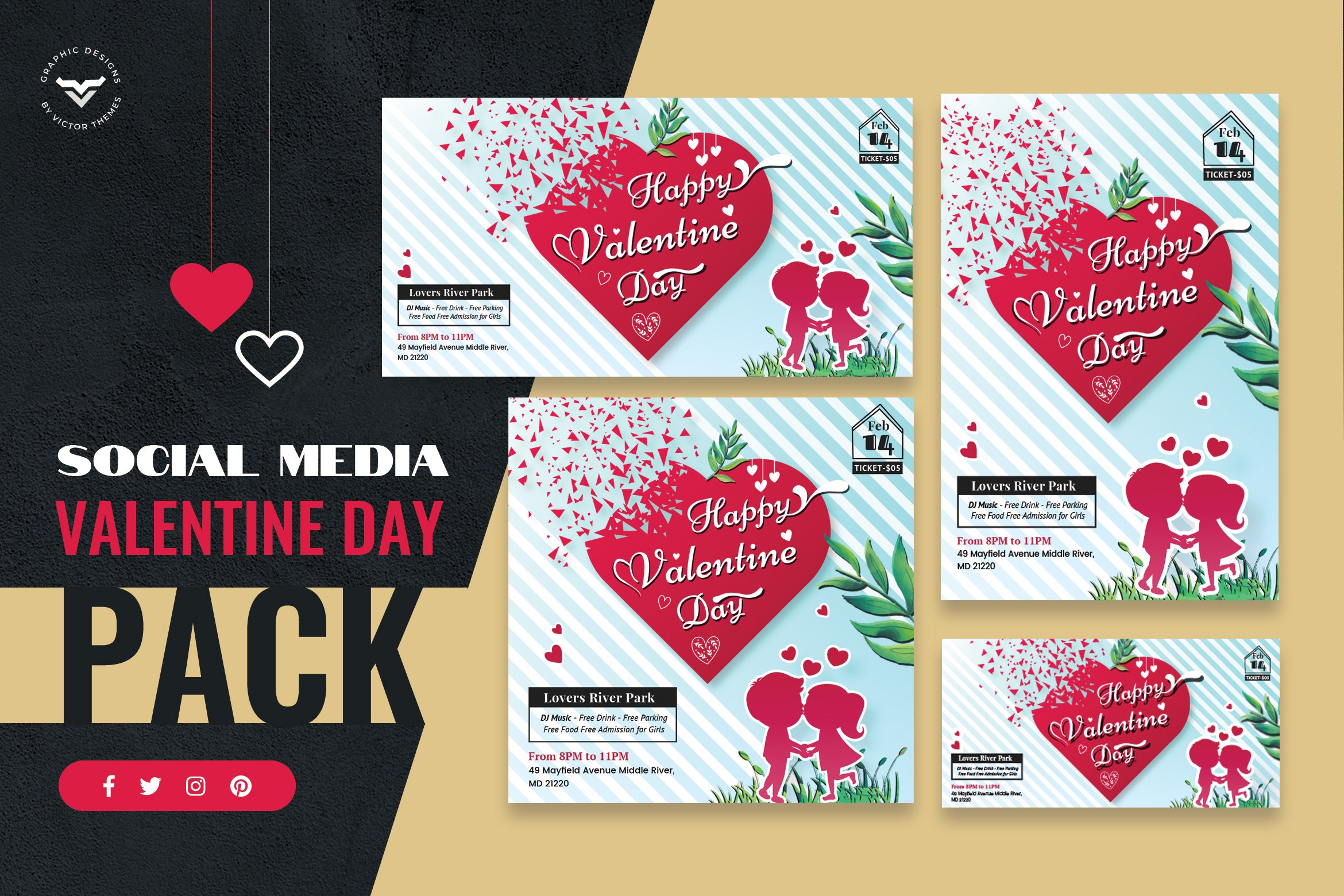 Valentines Day Social Media Template