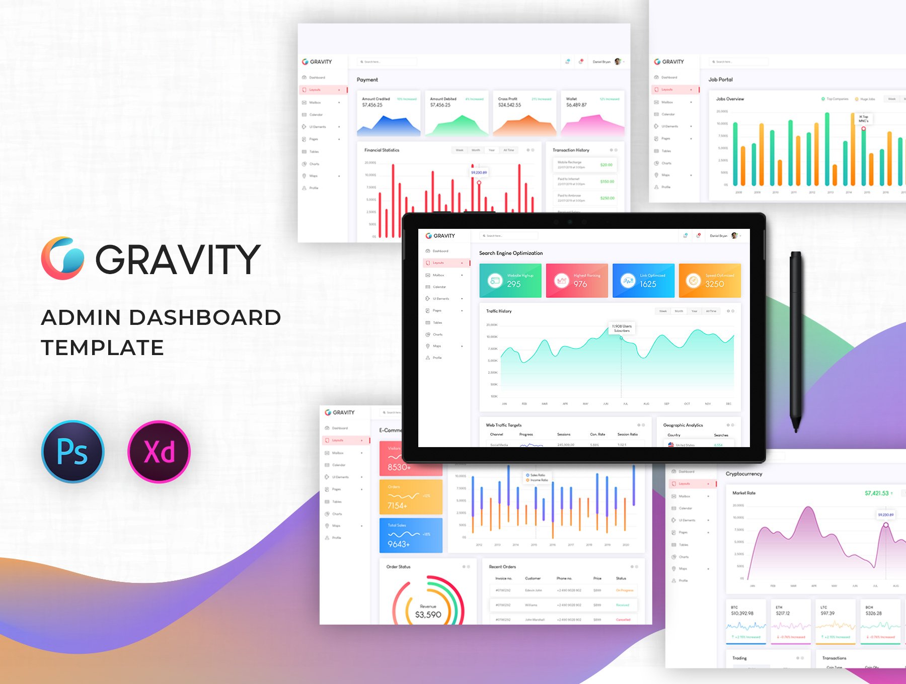 Gravity Admin Dashboard UI Kit