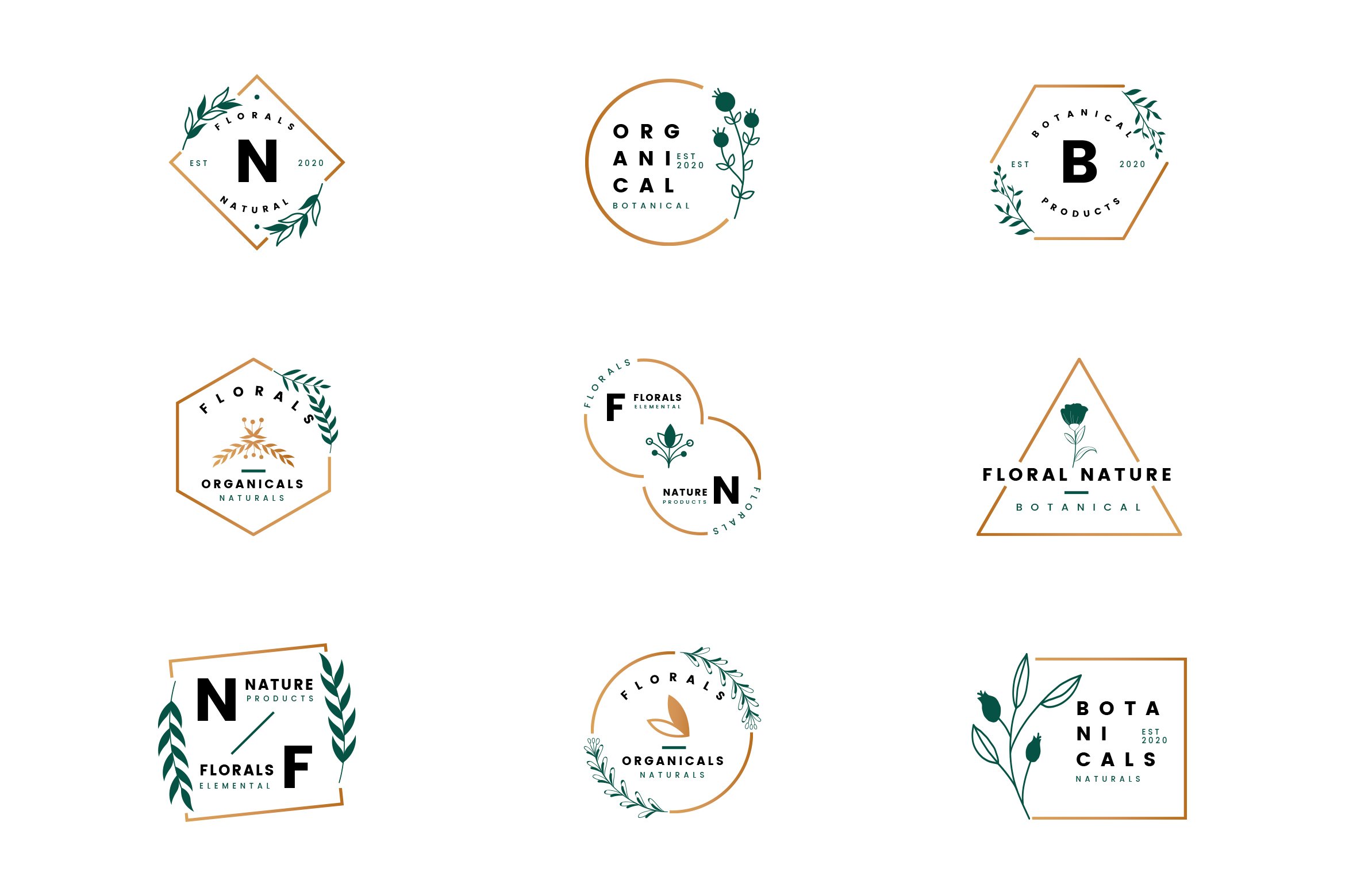 Botanical Logo Frames
