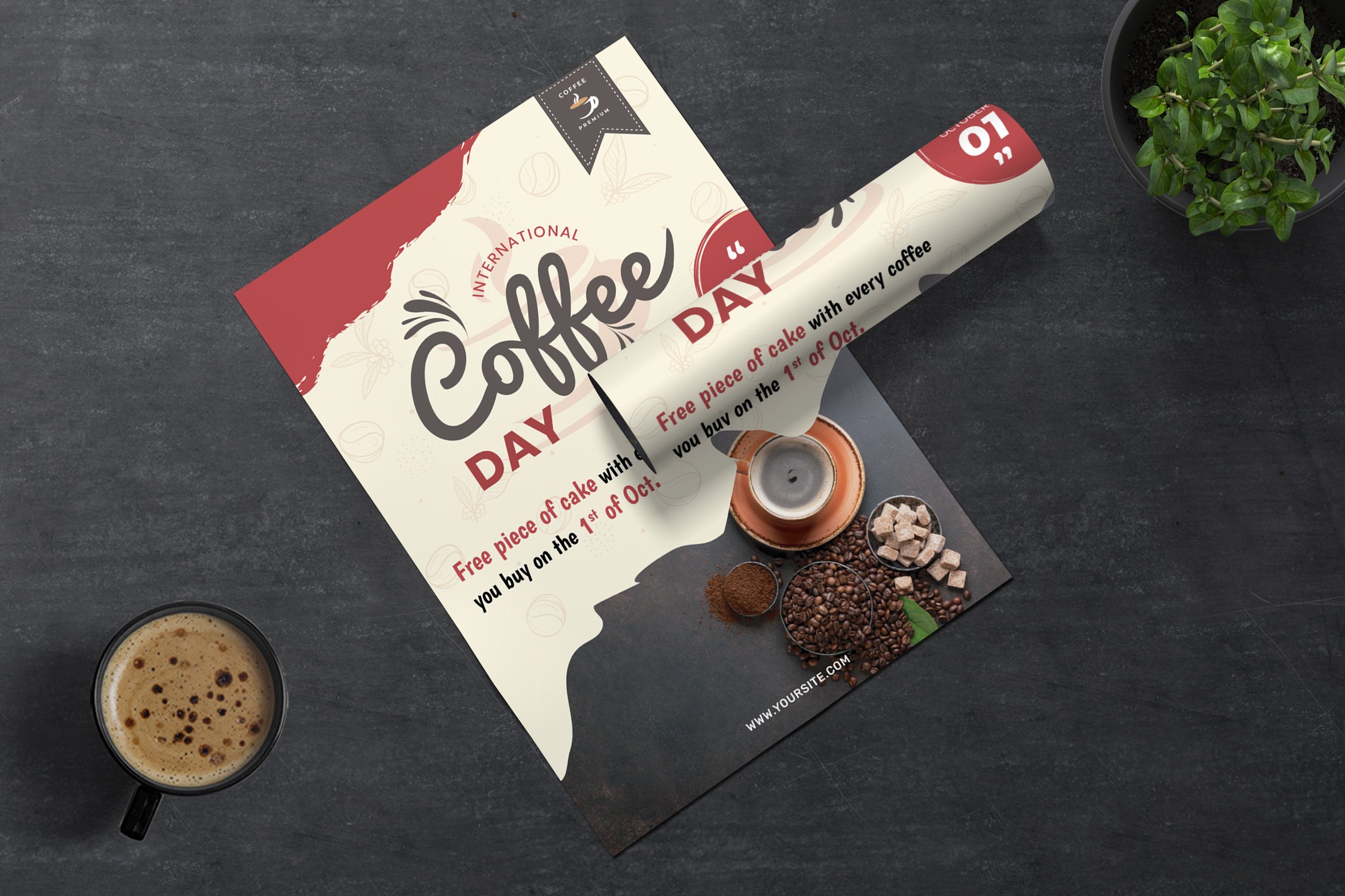 Coffee Day Poster Template