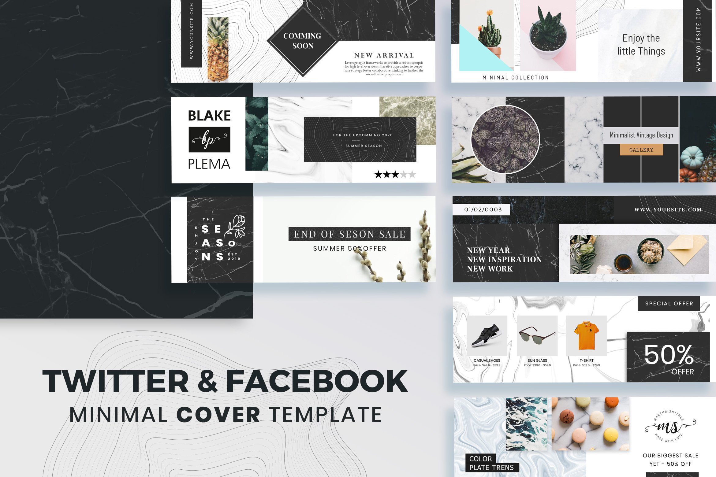 Facebook & Twitter Cover Template