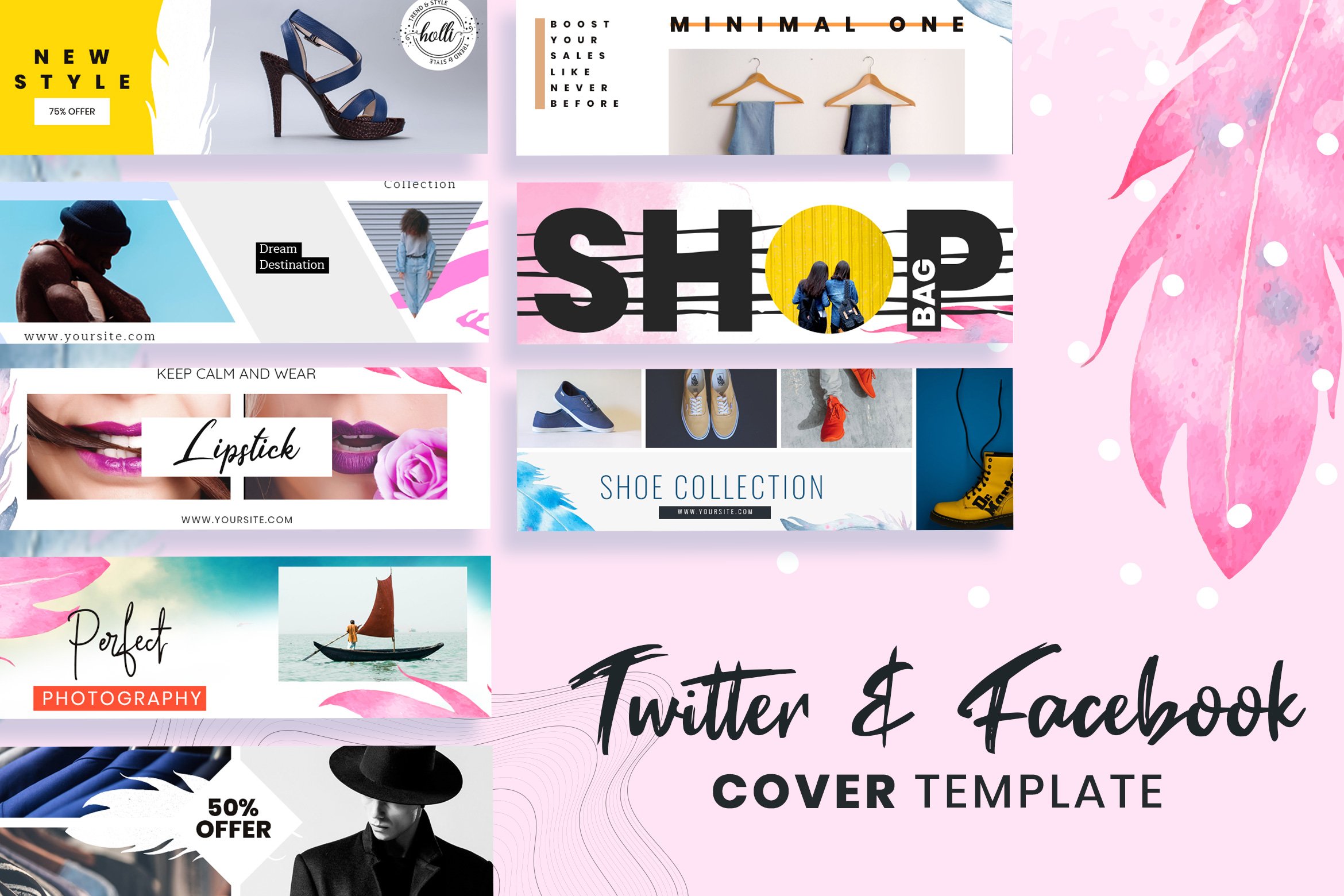 Twitter & Facebook Cover Templates