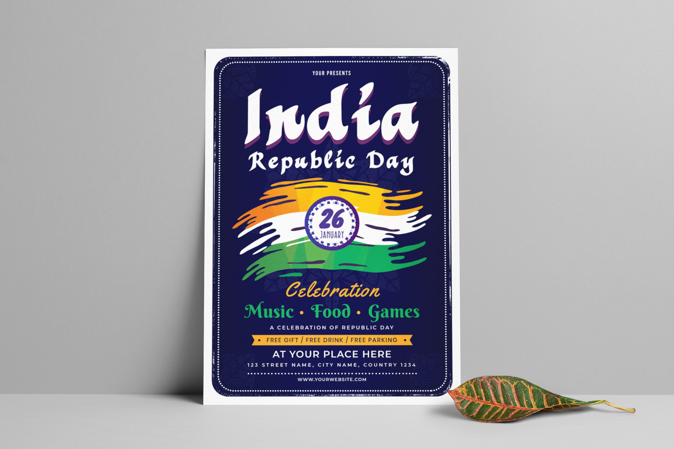 India Republic Day Flyer Template