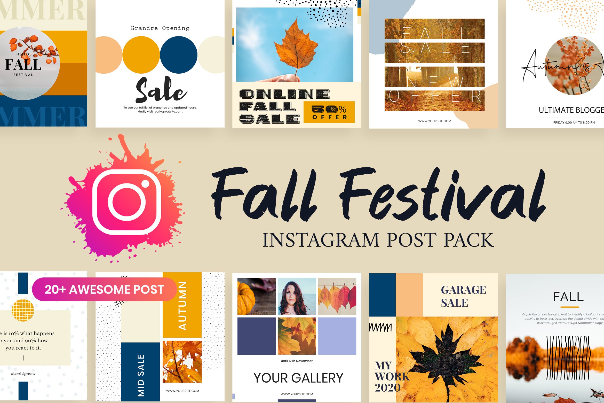 Autumn Fall Festival Instagram Post Template