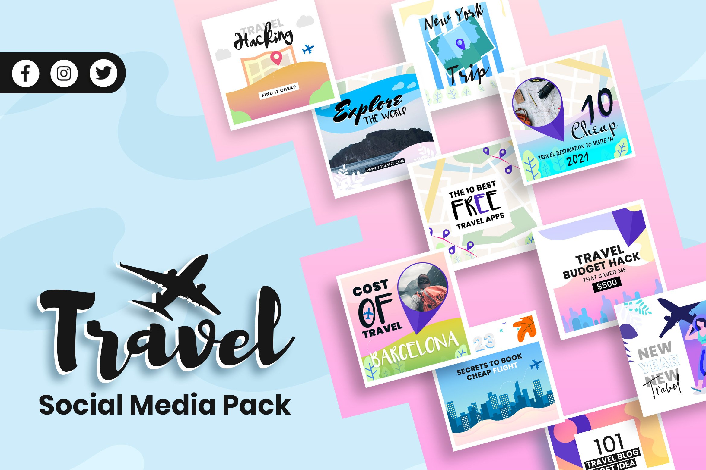 Travel Social Media Post Template