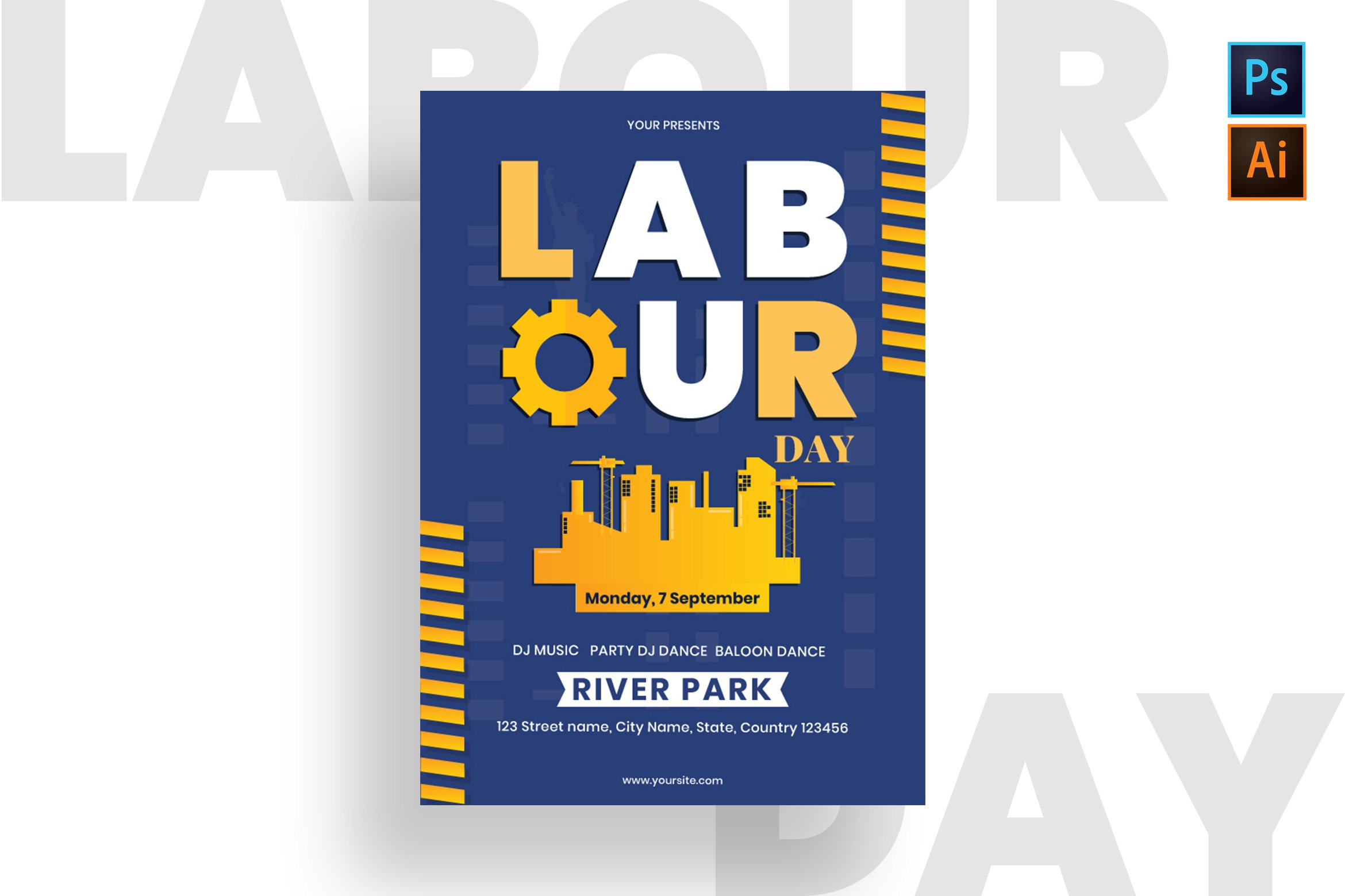Labour Day Flyer Template