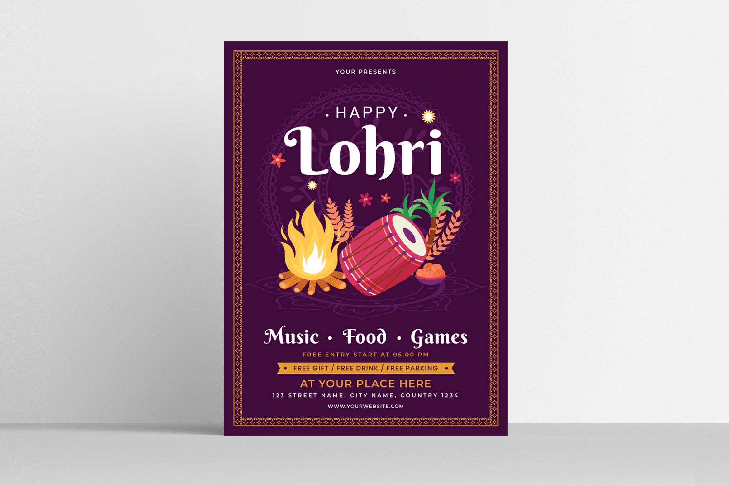 Lohri Festival Flyer Template
