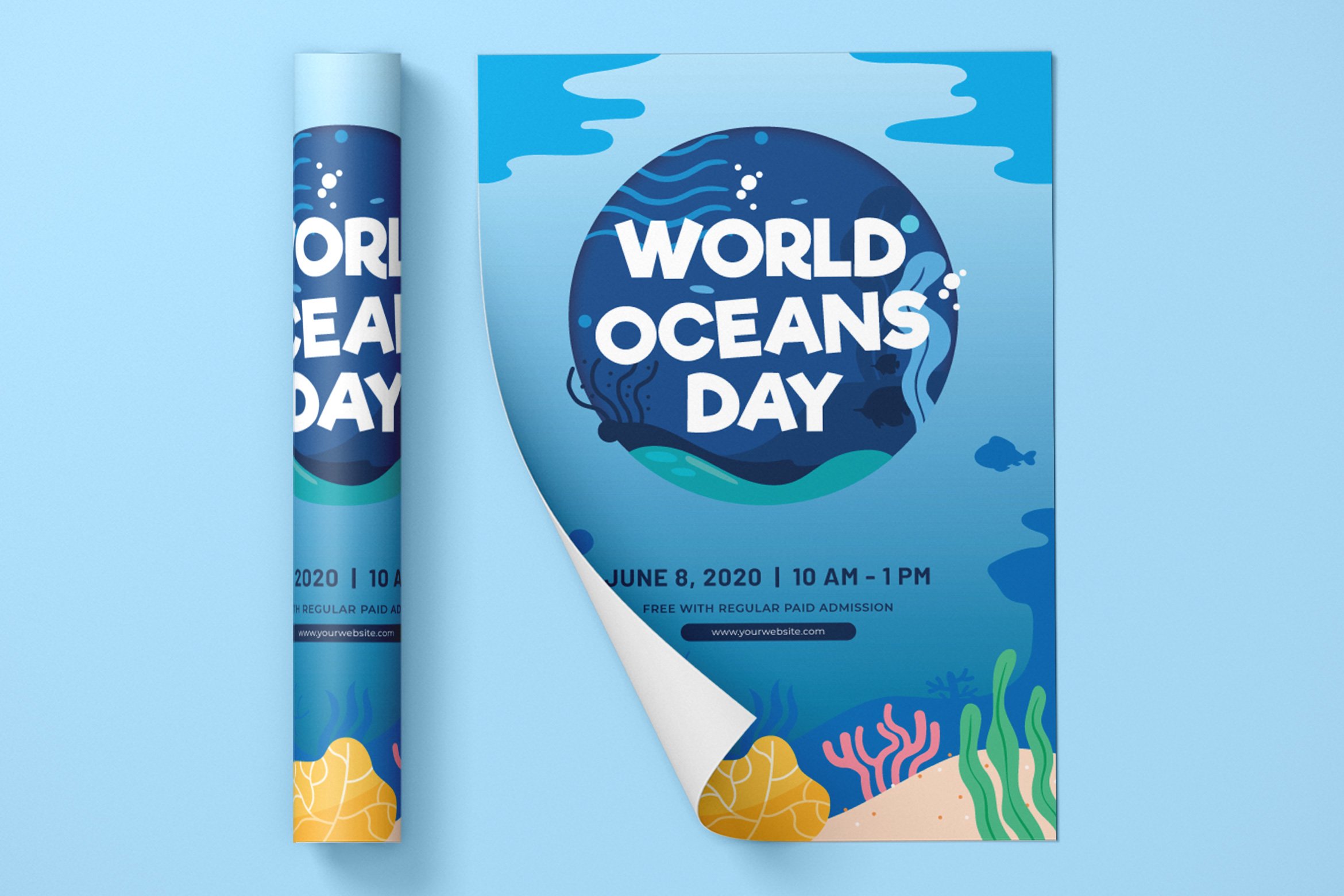 Ocean Day Flyer Template