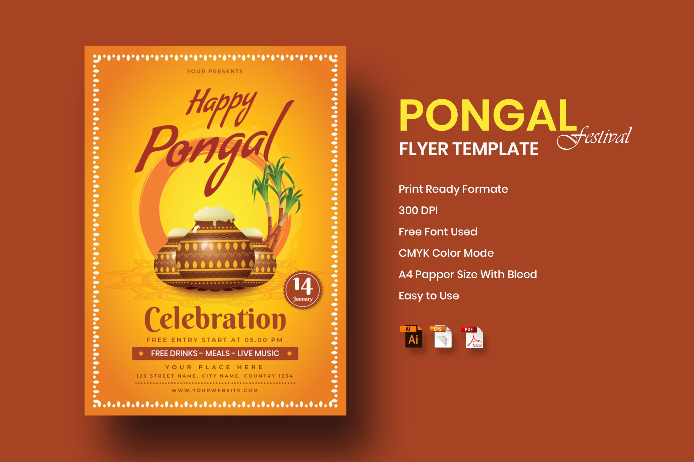 Pongal Flyer Template