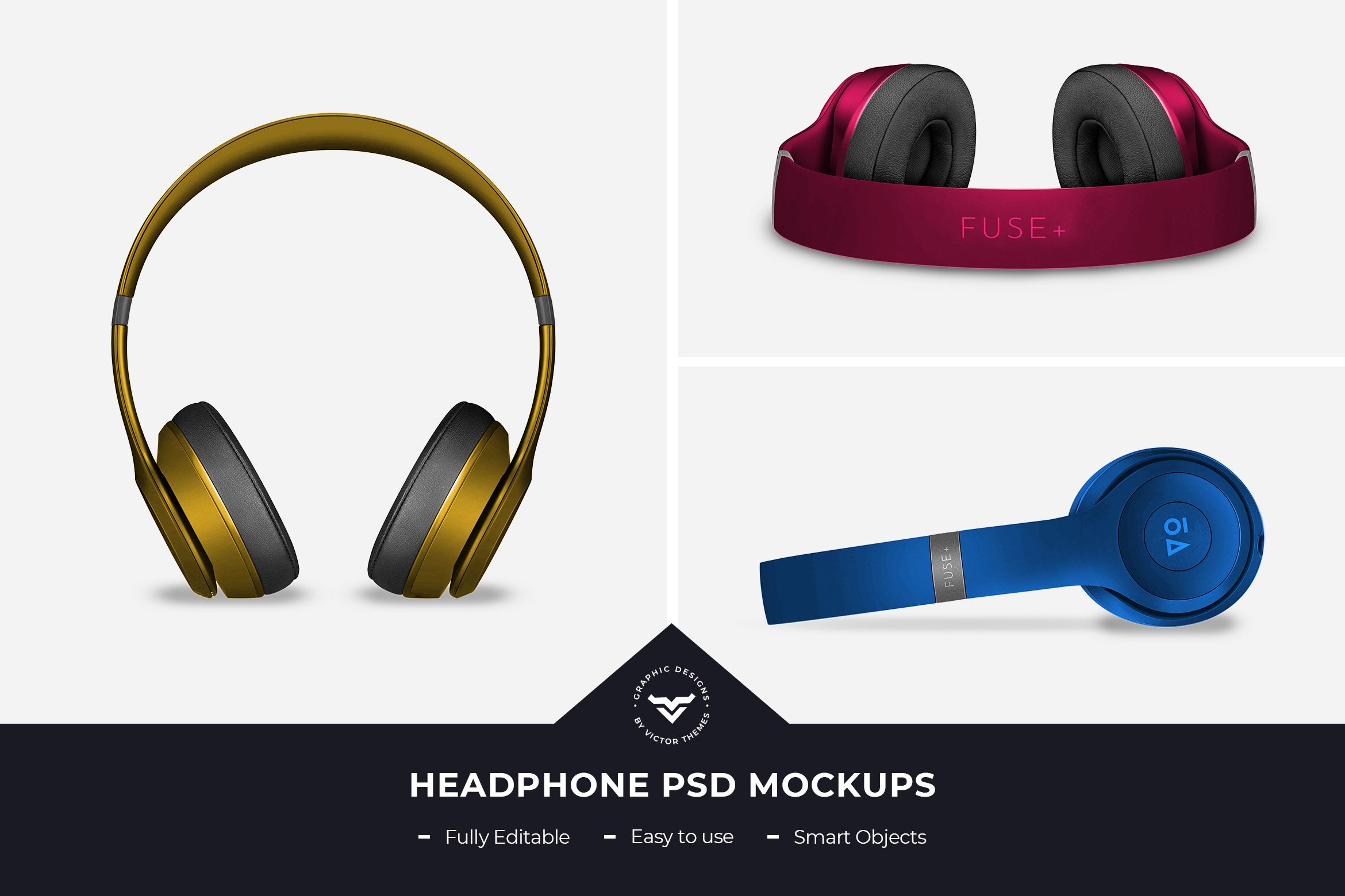 Headphones PSD Mockup