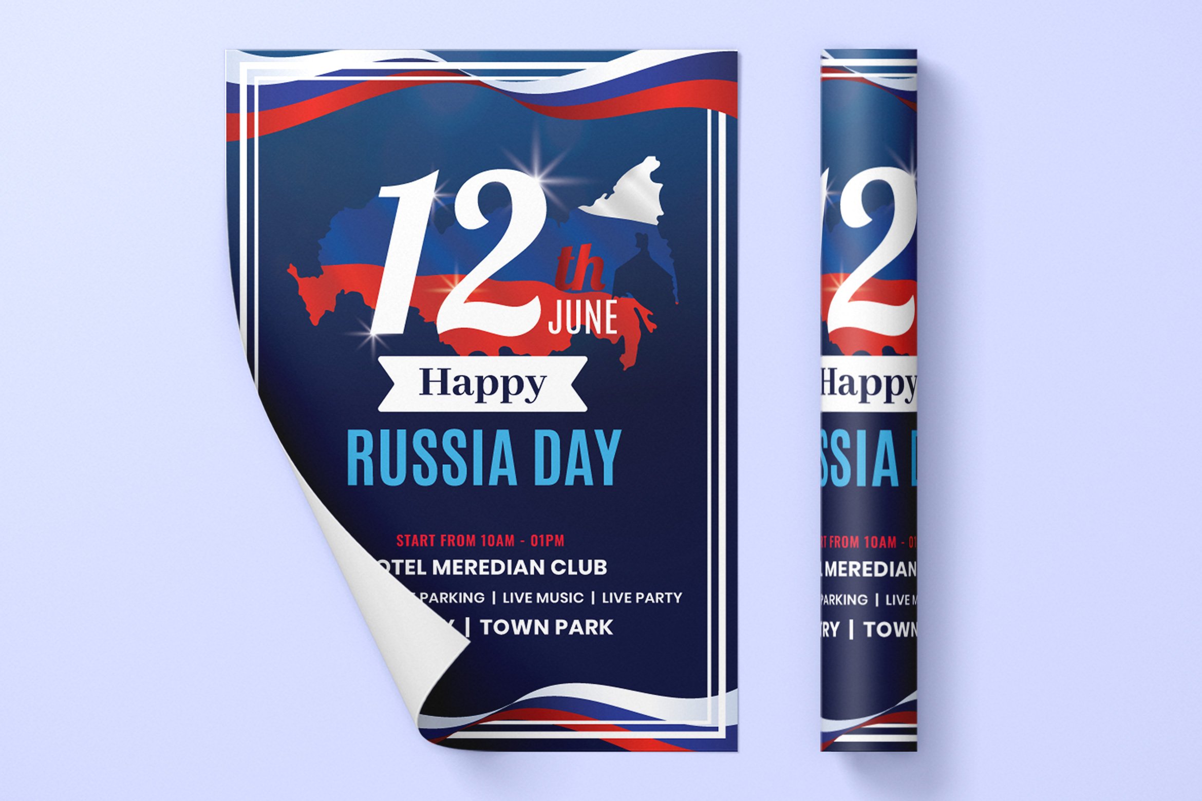 Russia Day Flyer Template