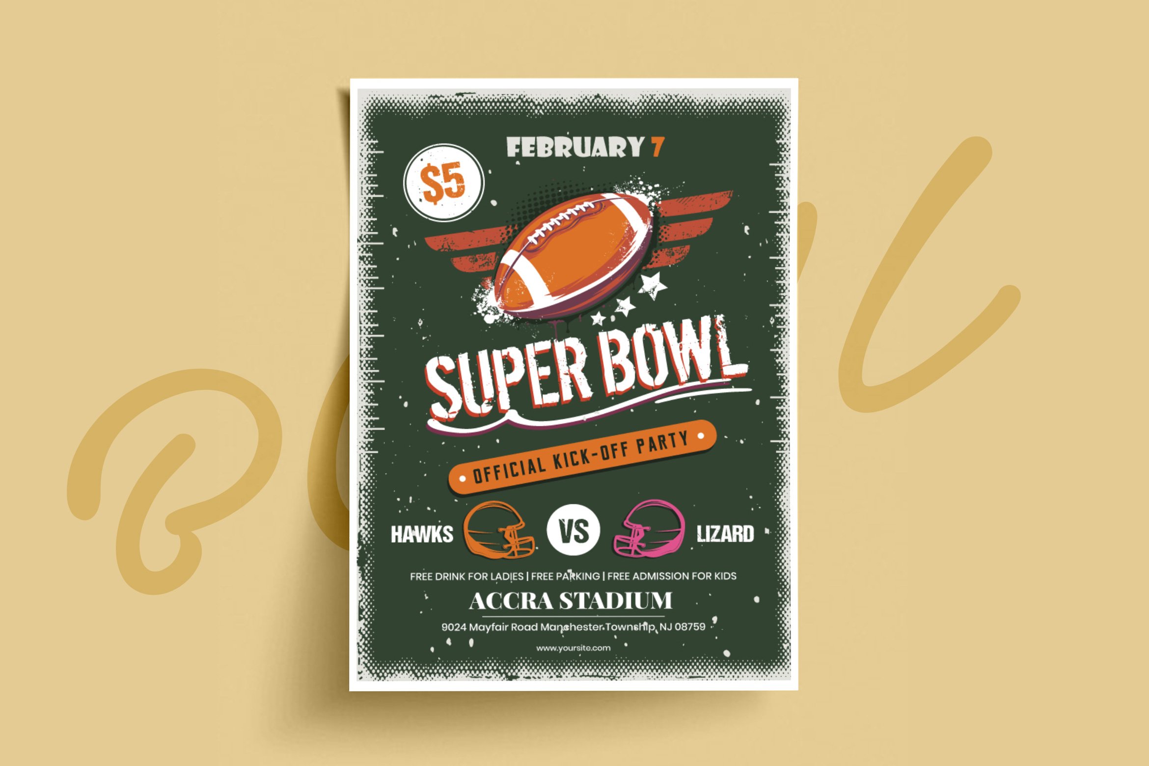 Super Bowl Flyer Template