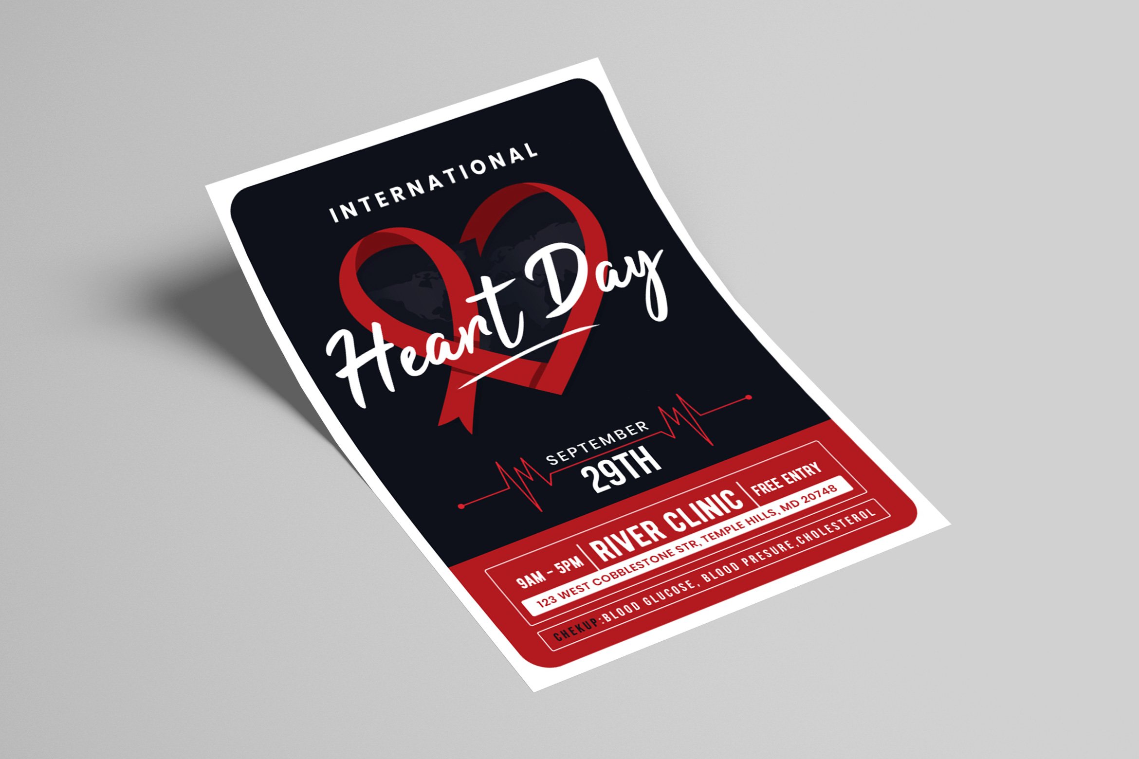 World Heart Day Flyer Template