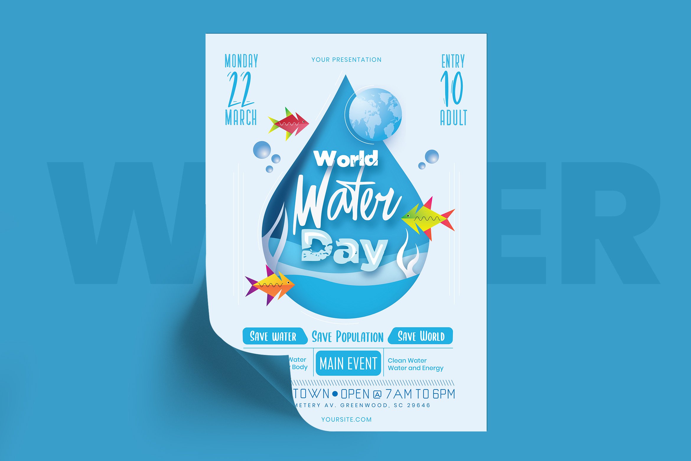World Water Day Flyer Template