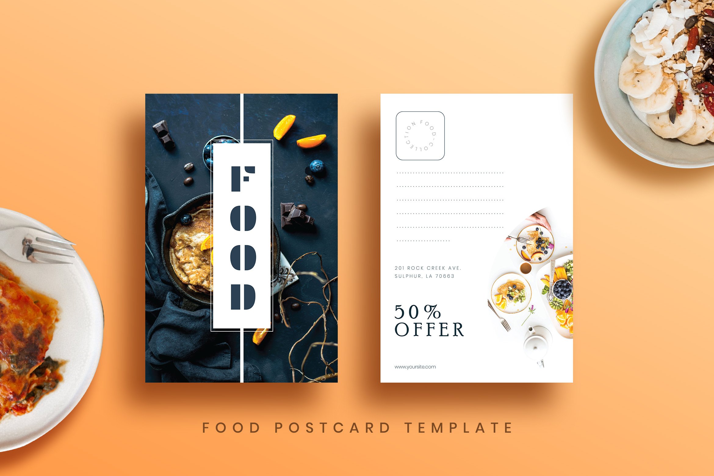Food Post Card Template