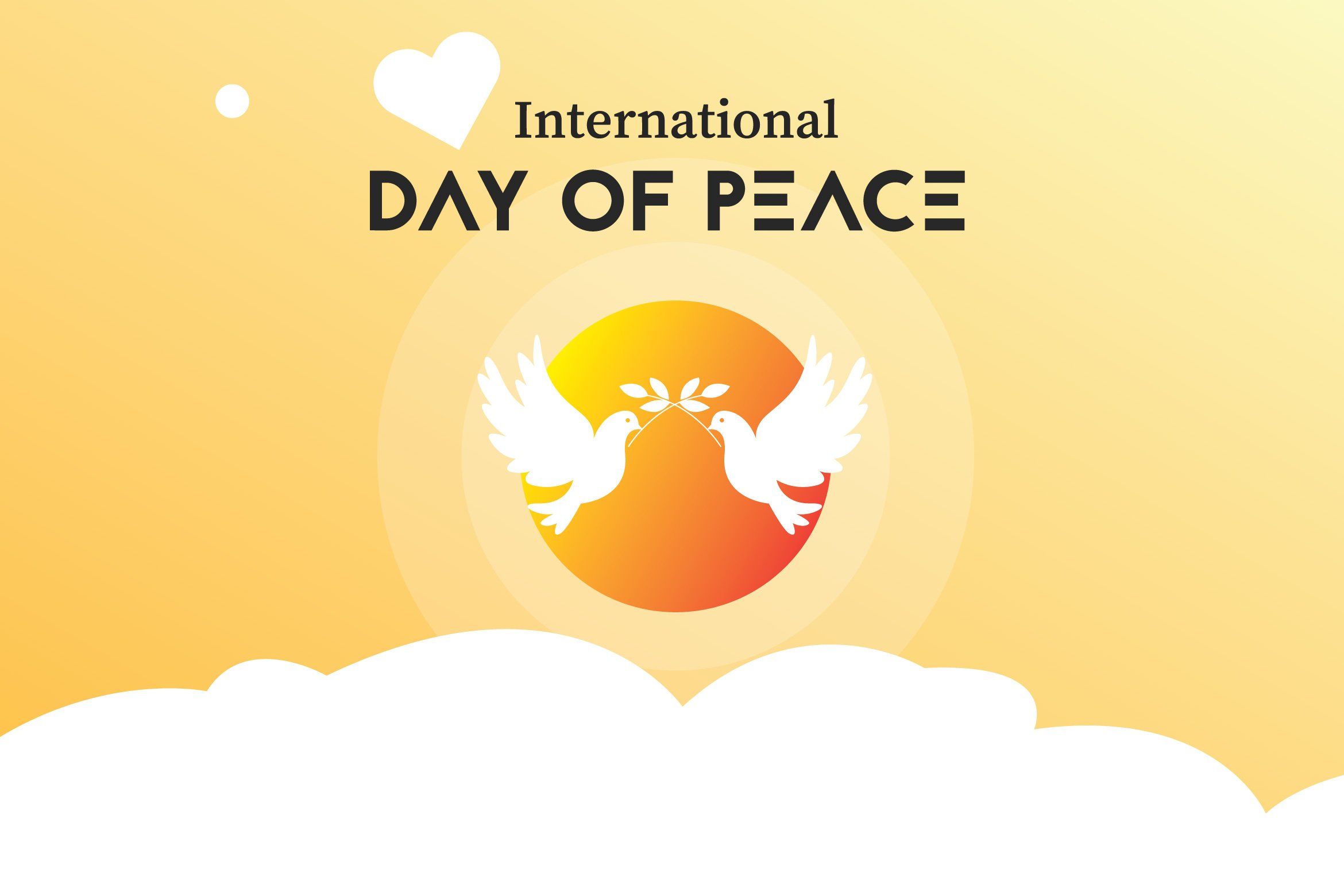 Peace Day with Yellow Background