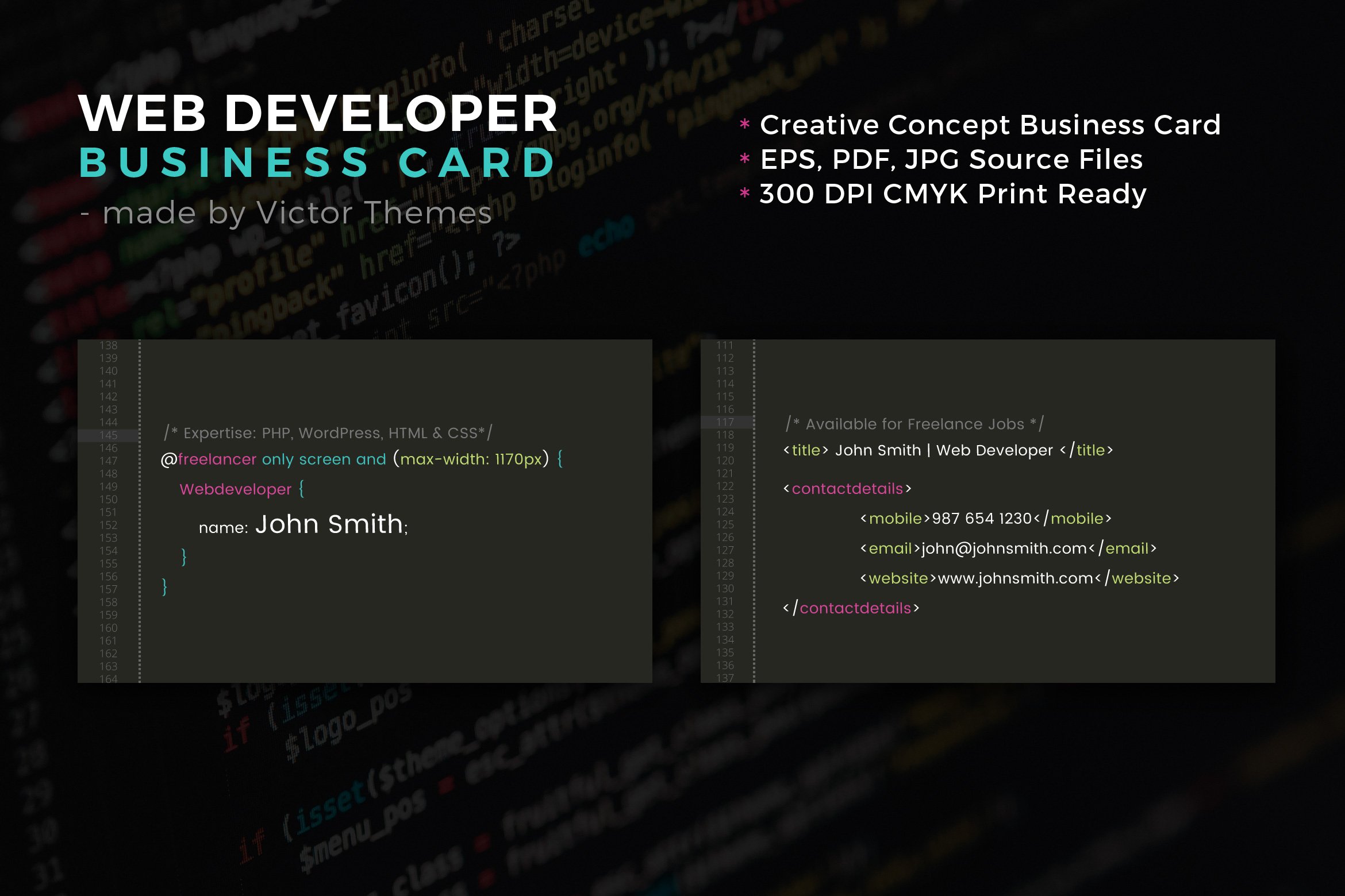 Web Developer Business Card