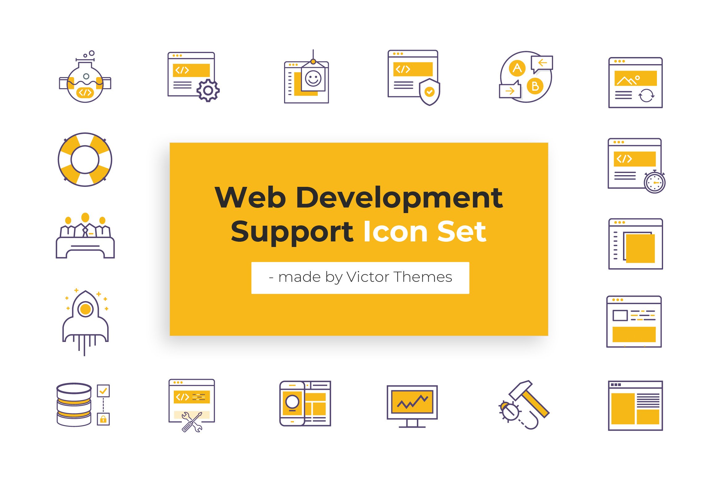 Web Development Support Icons