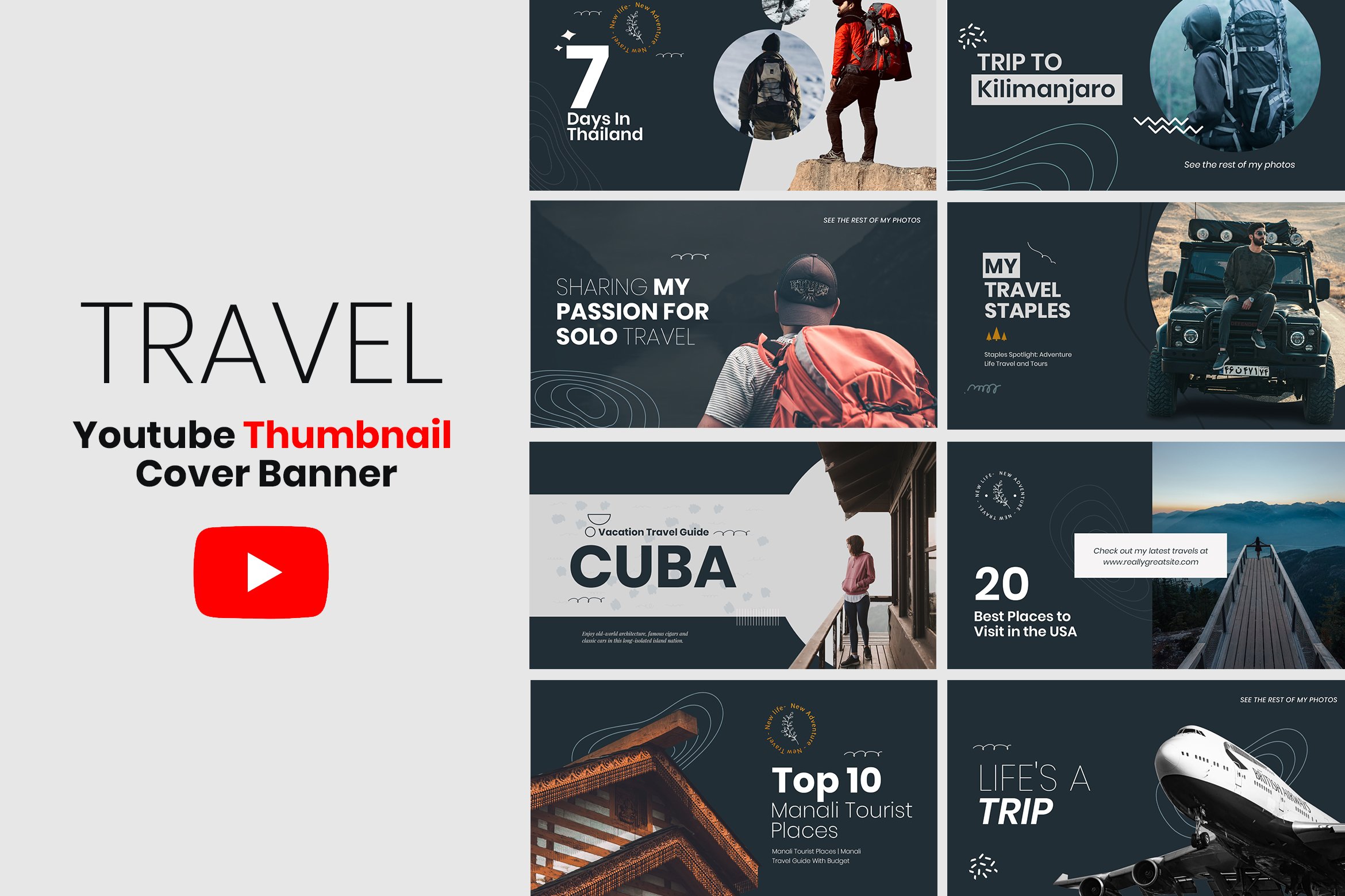 Travel YouTube Thumbnail Template