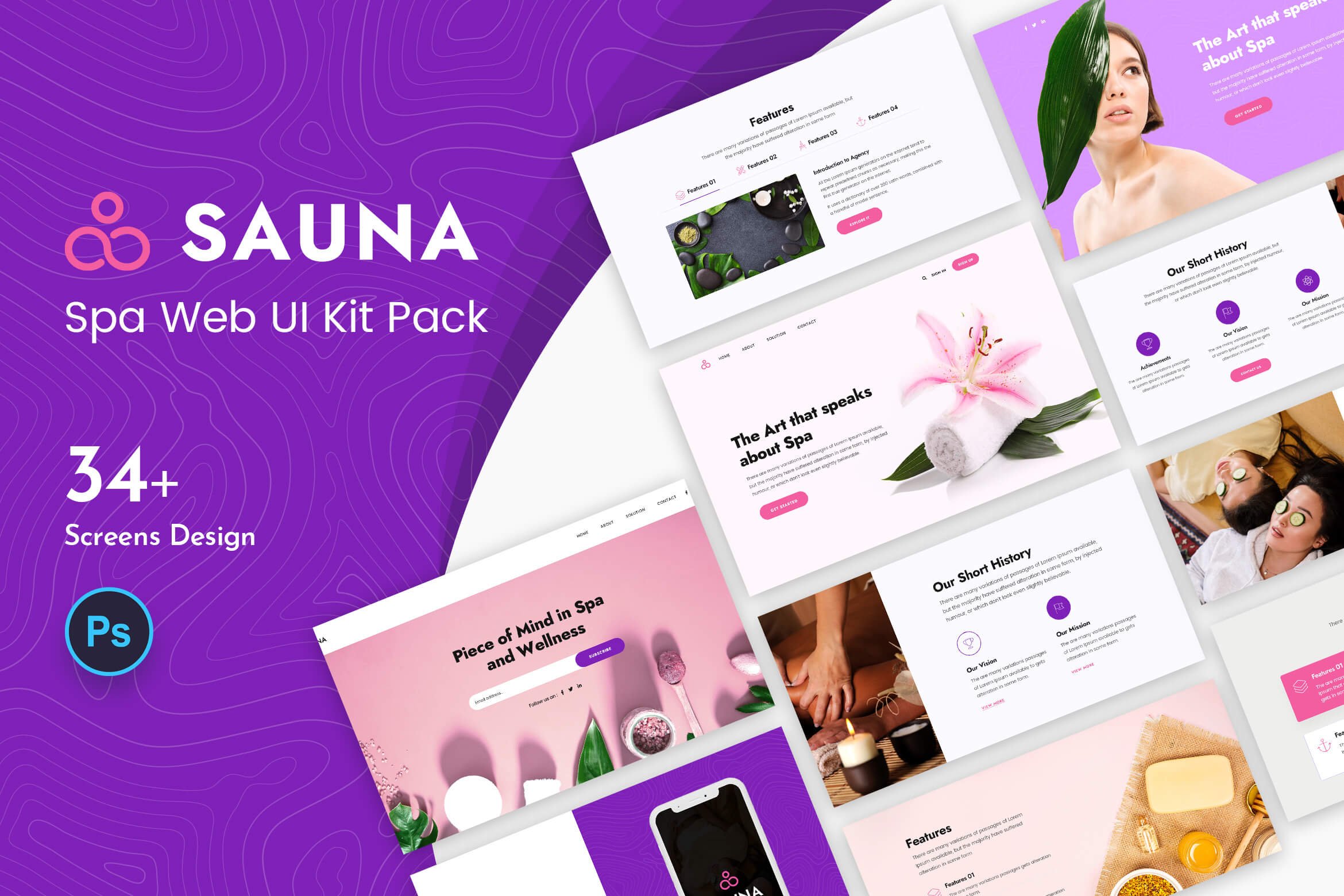 Sauna Spa Web UI Kit