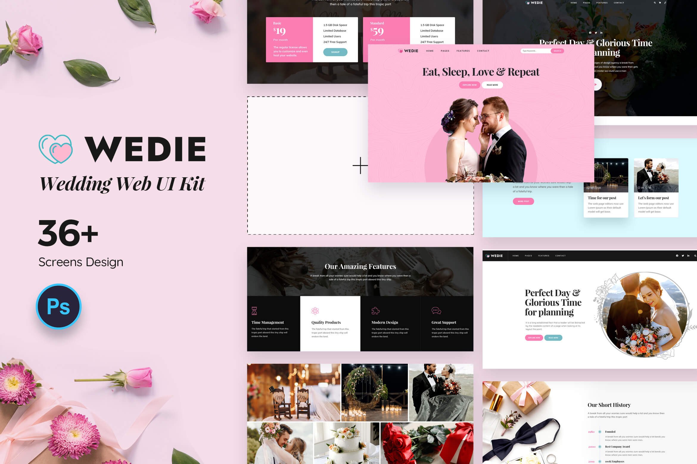 Wedie Wedding Web UI Kit