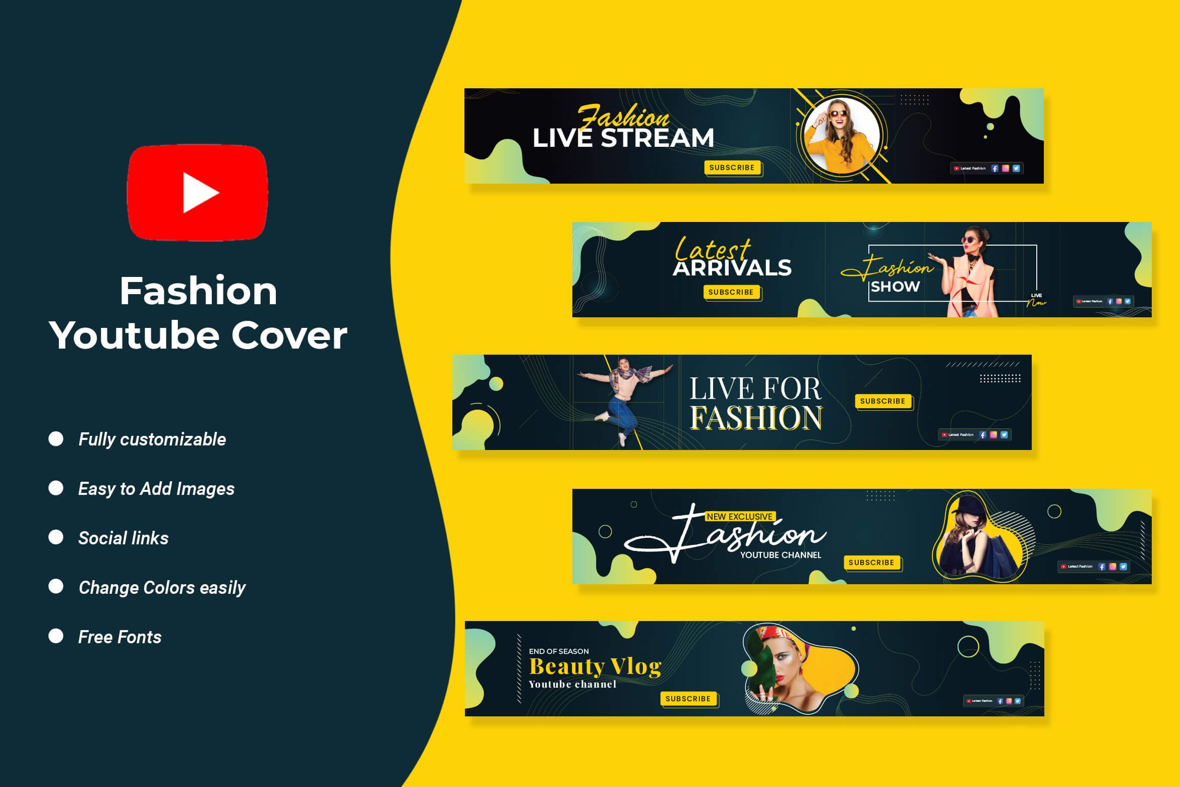 Fashion YouTube Cover Template