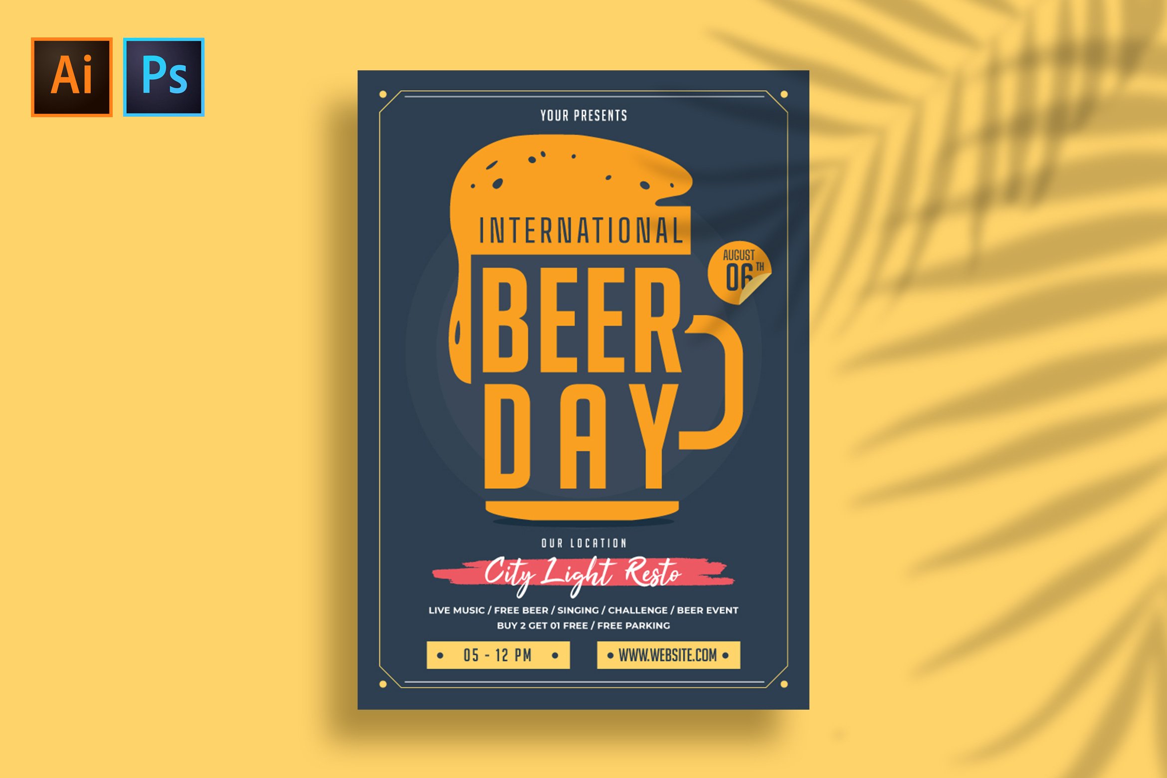 Beer Day Flyer Template