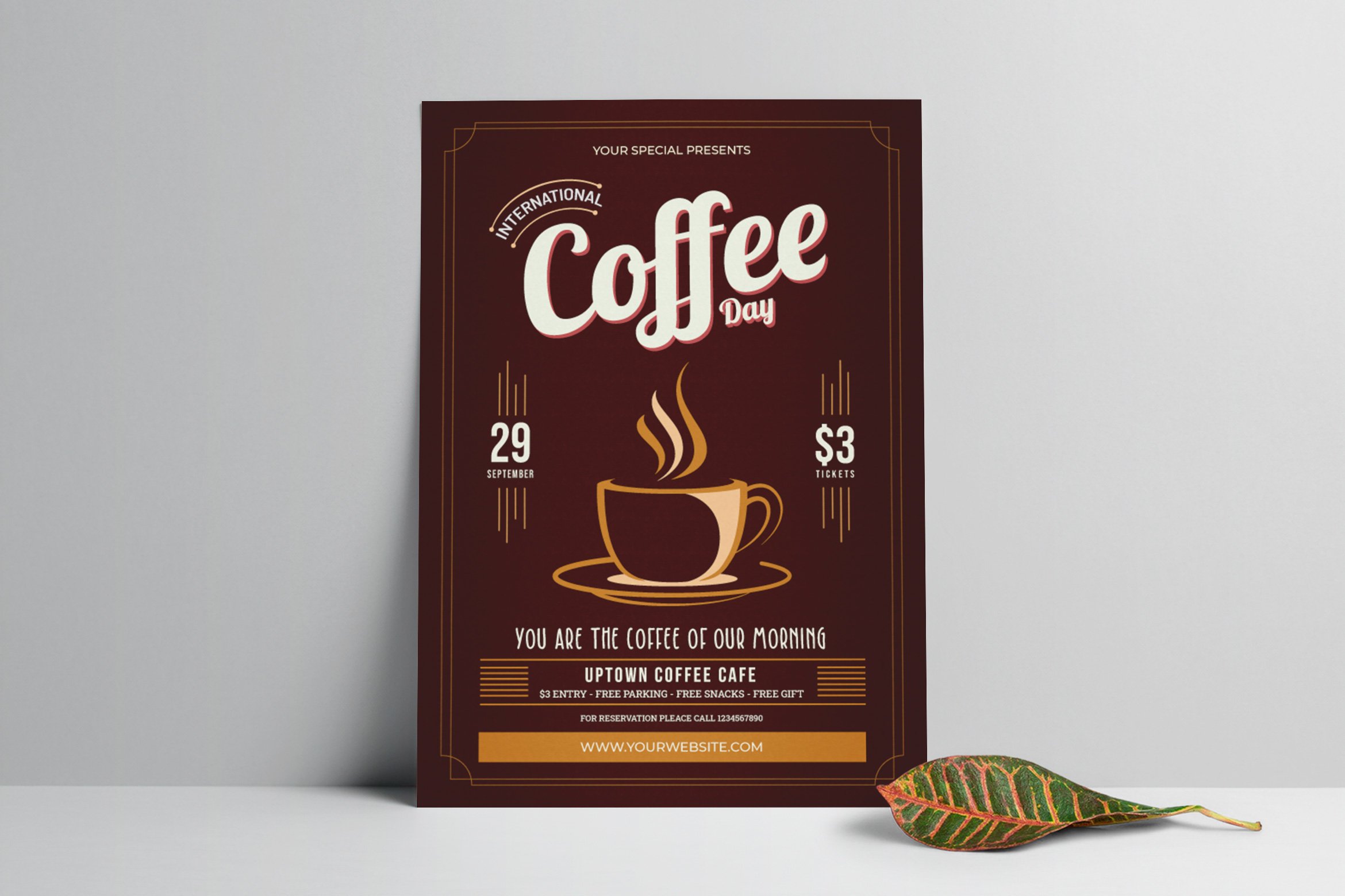 International Coffee Day Flyer Template