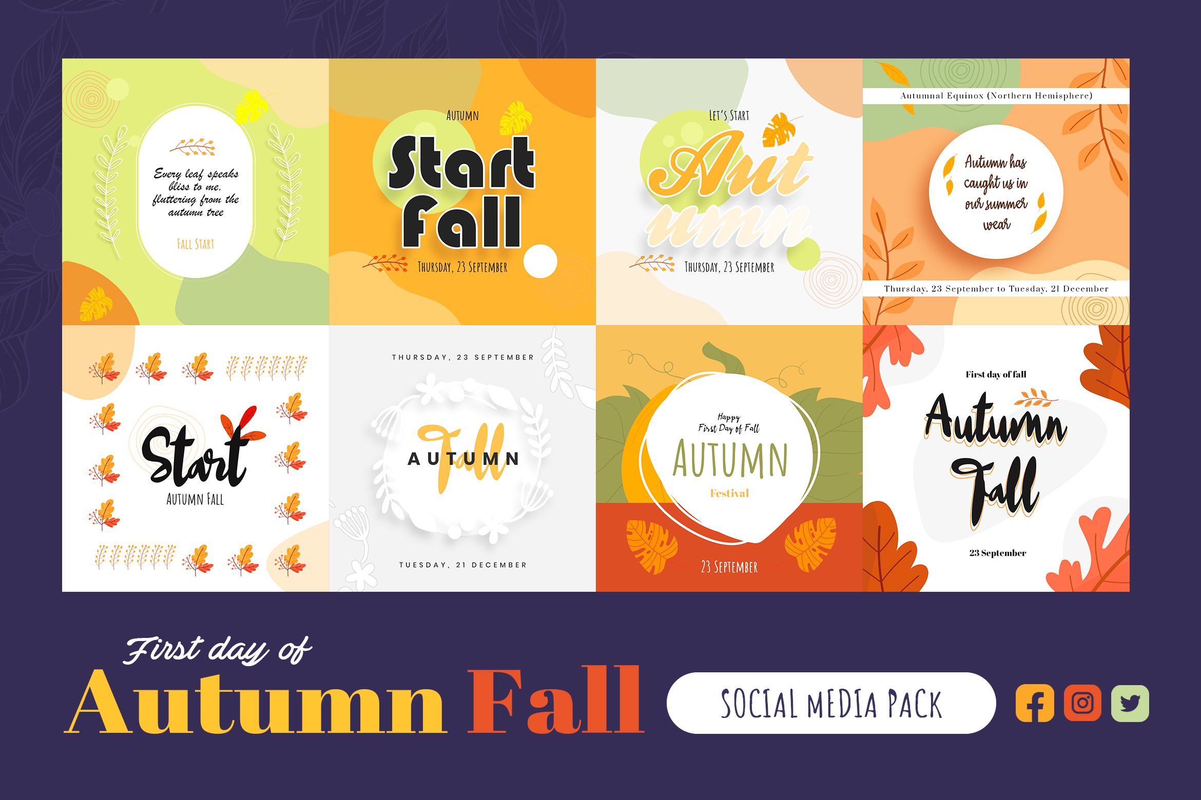 Autumn Social Media Templates