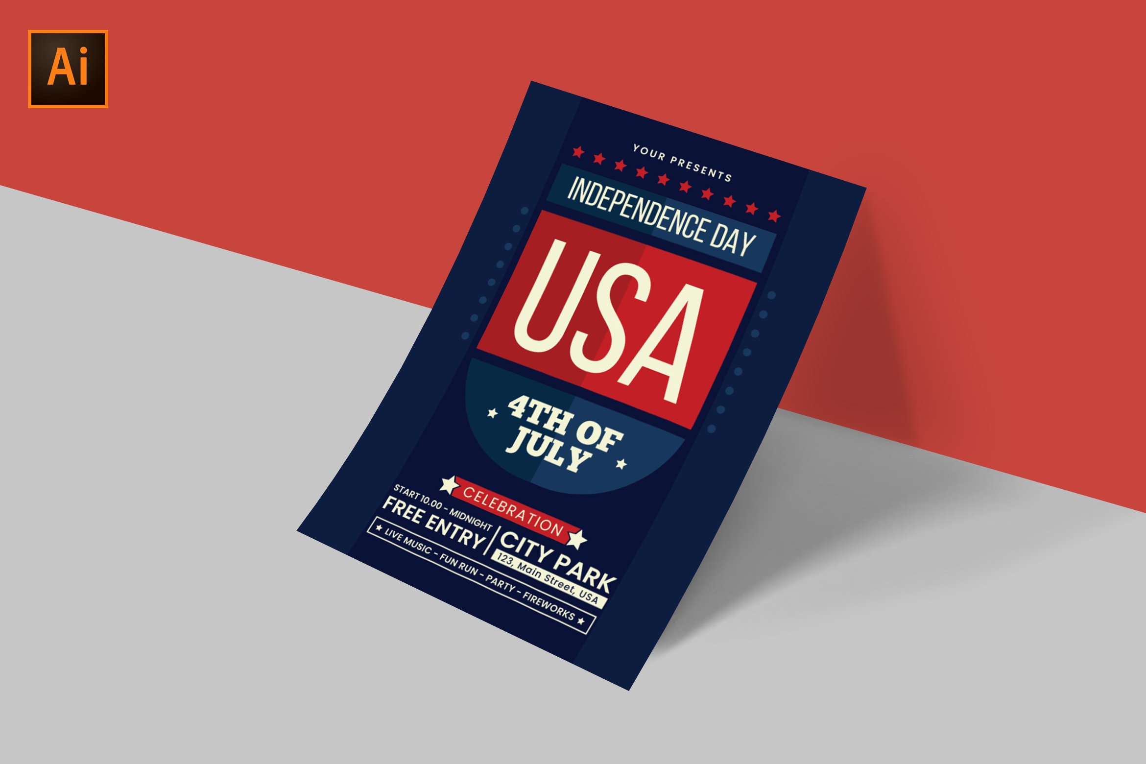 USA Independence Day Flyer Template