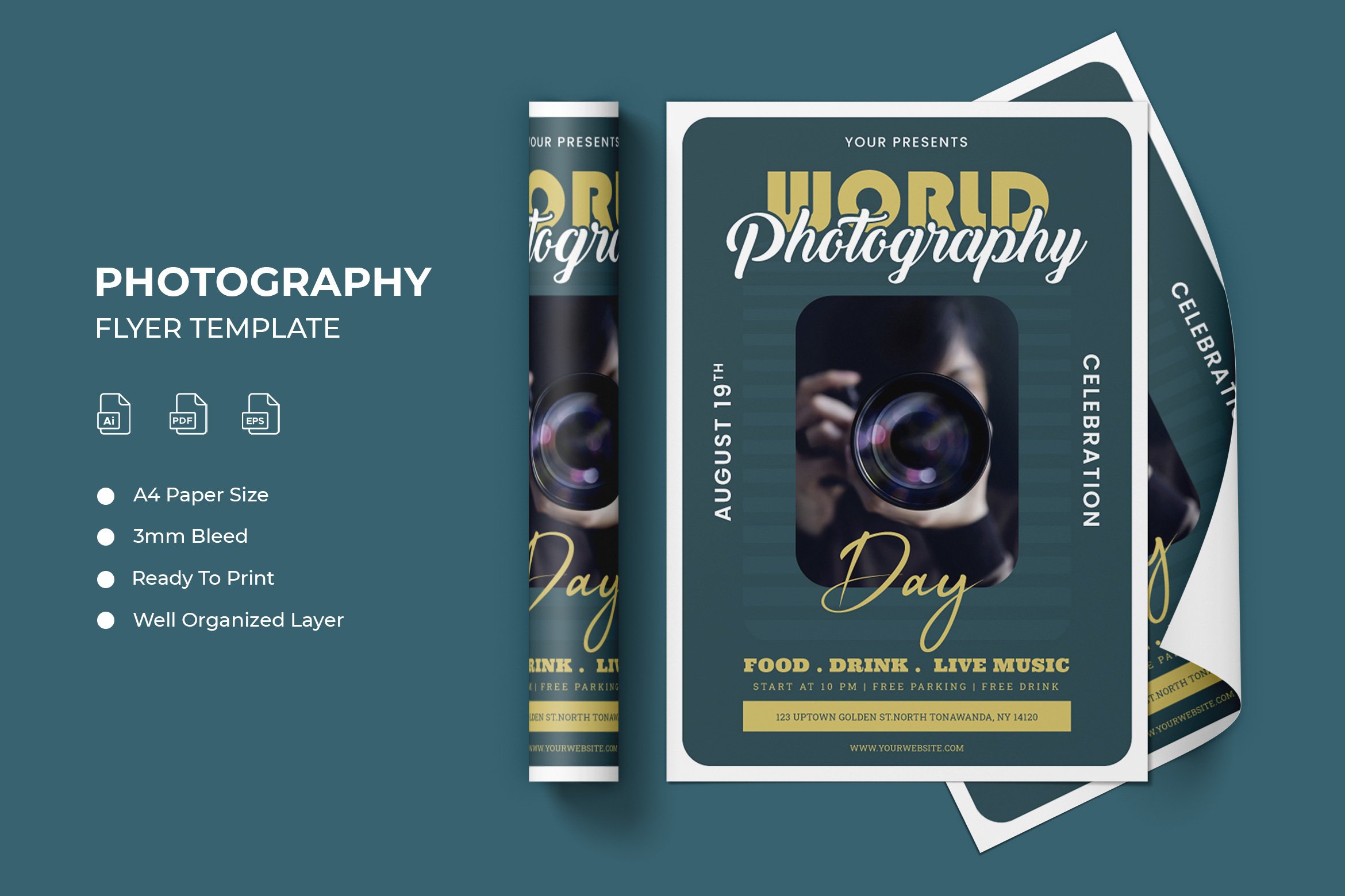 World Photography Day Flyer Template