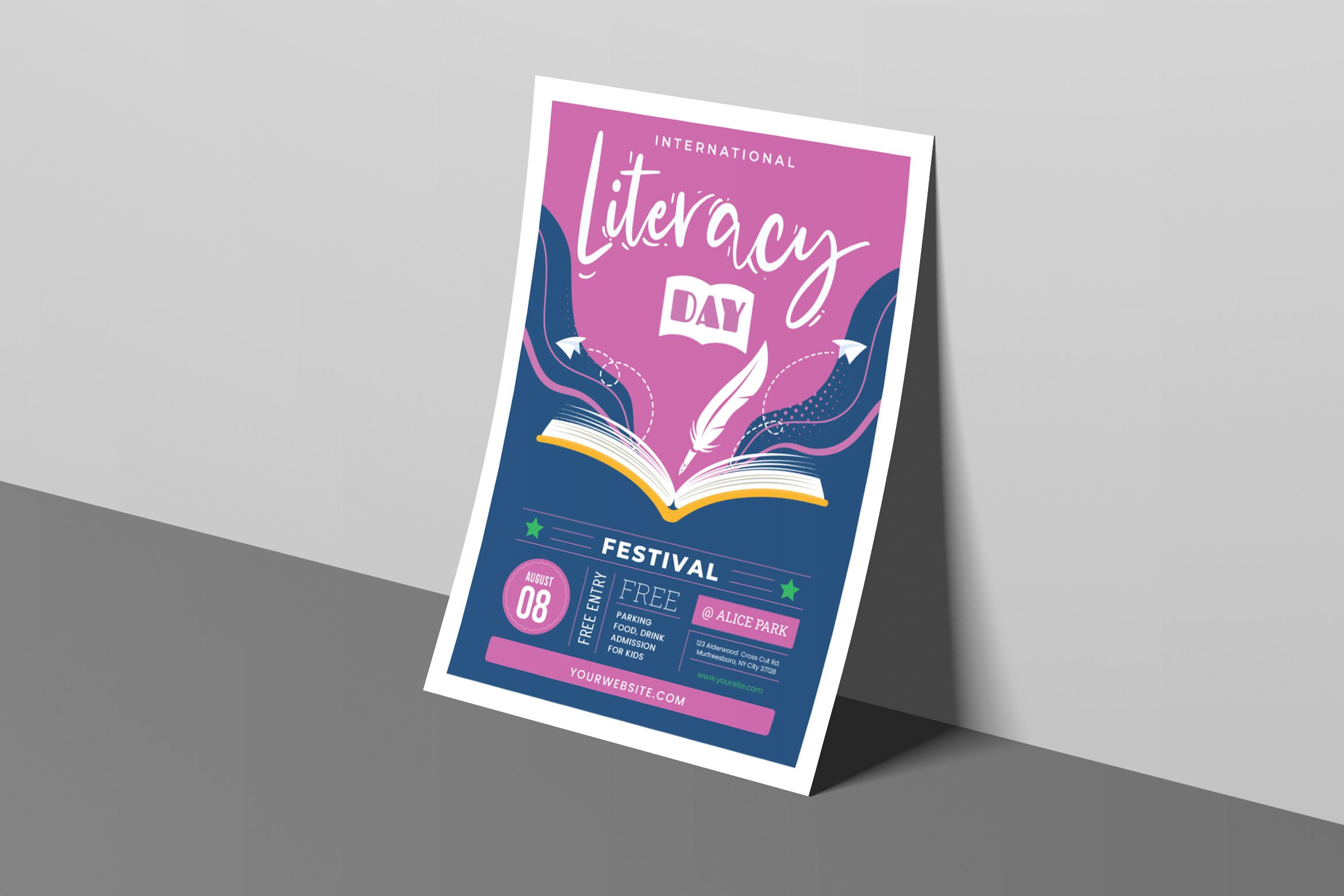 International Literacy Day Flyer Template
